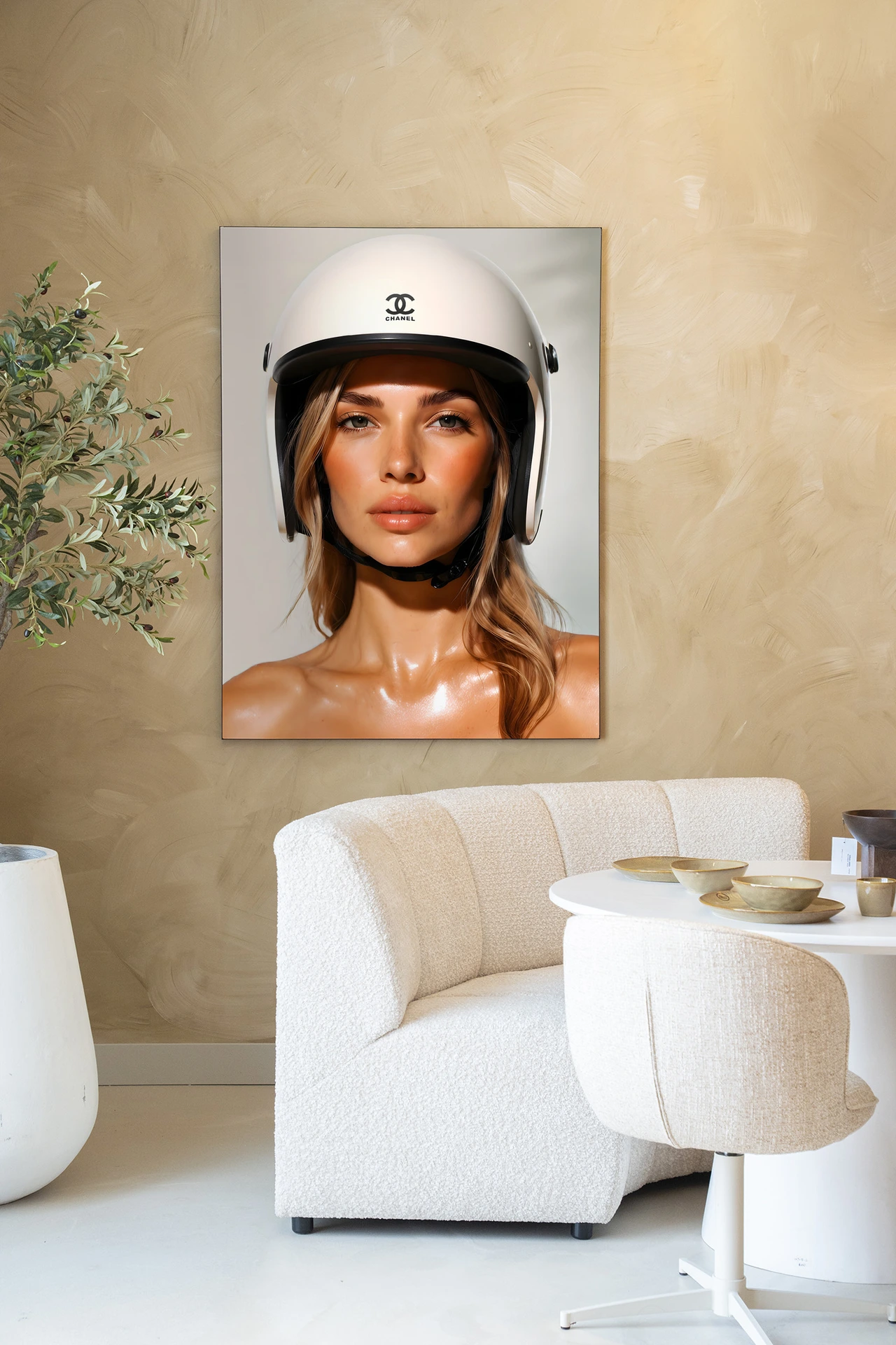 Wandkleed Chanel Helmet - Urban Cotton