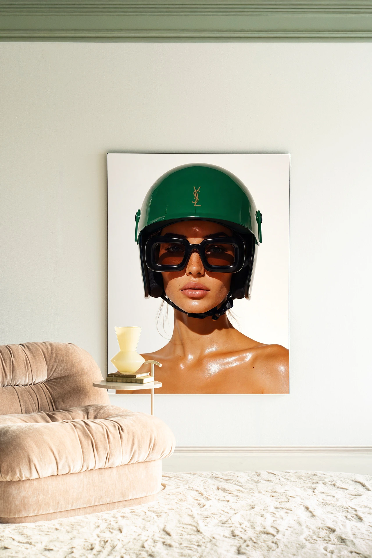 Wandkleed Saint Laurent Helmet - Urban Cotton