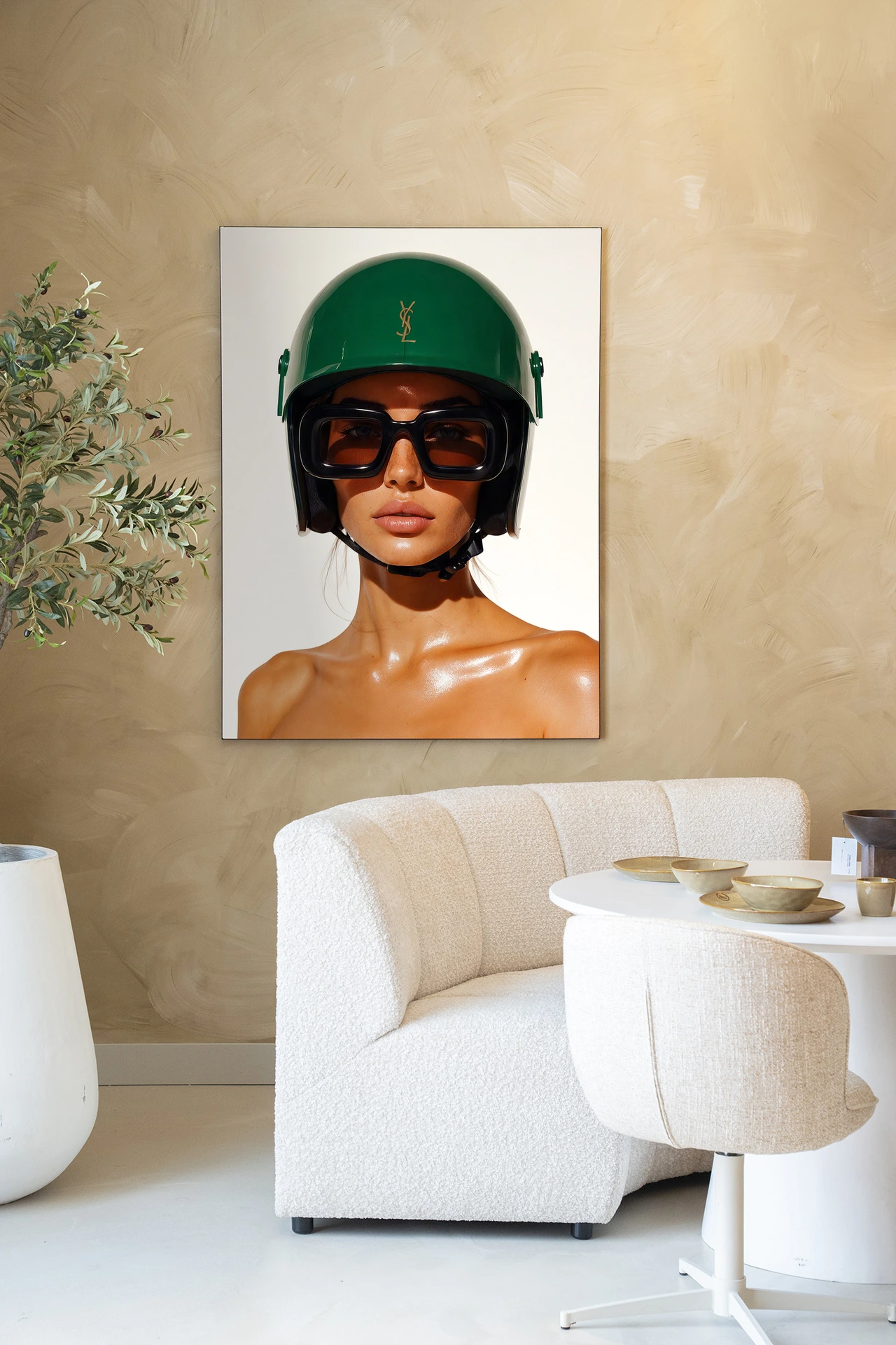Wandkleed Saint Laurent Helmet - Urban Cotton