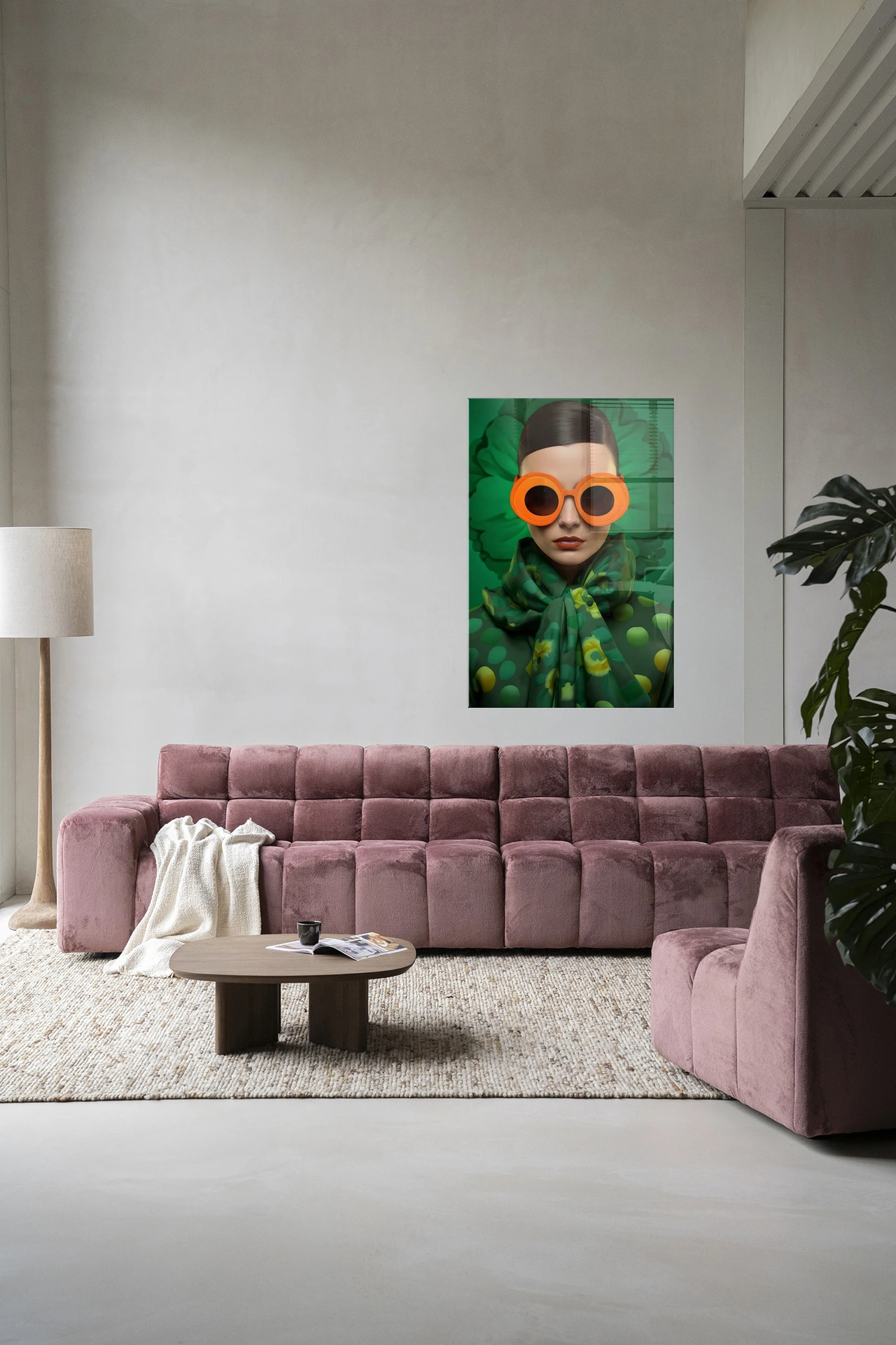 Wandkleed Green Flower - Urban Cotton