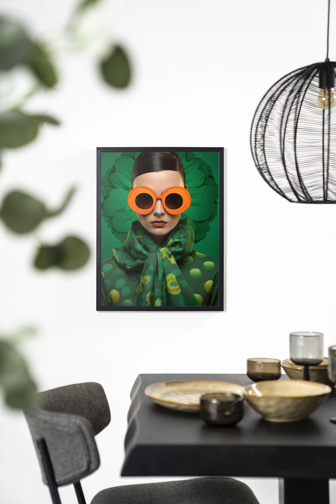Wandkleed Green Flower - Urban Cotton
