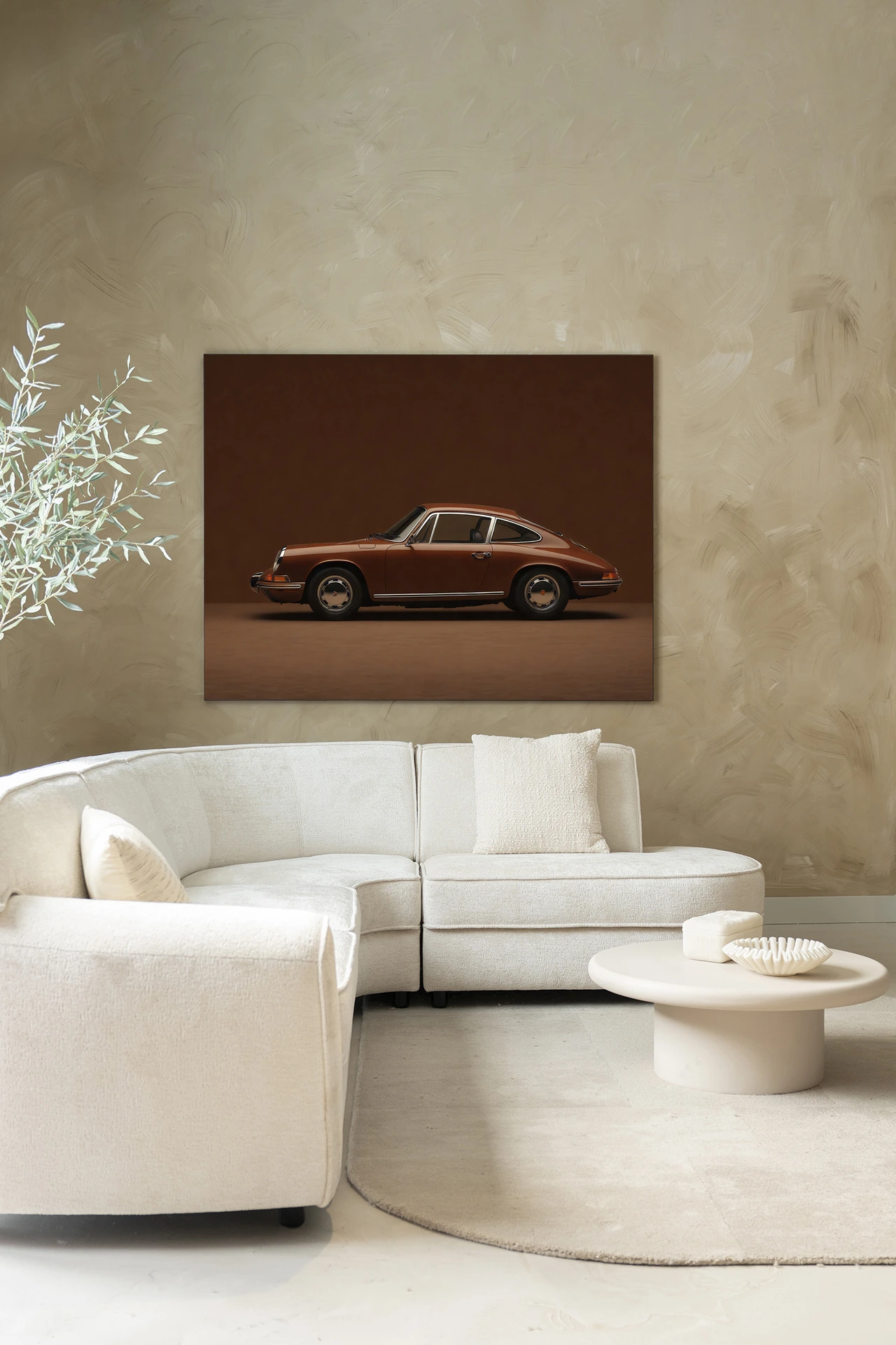 Wandkleed Brown Porsche - Urban Cotton