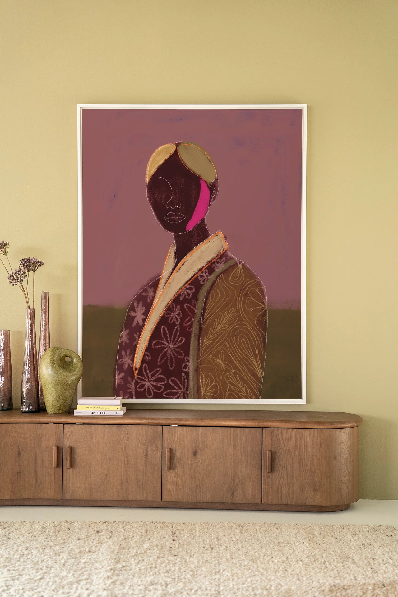 Wandkleed Silhouette Lady 10 - Urban Cotton