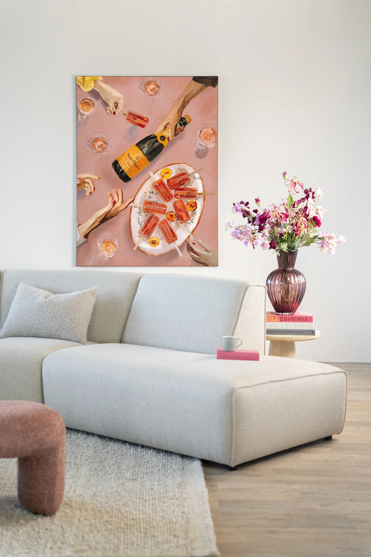 Wandkleed Champagne And Icecreams - Urban Cotton