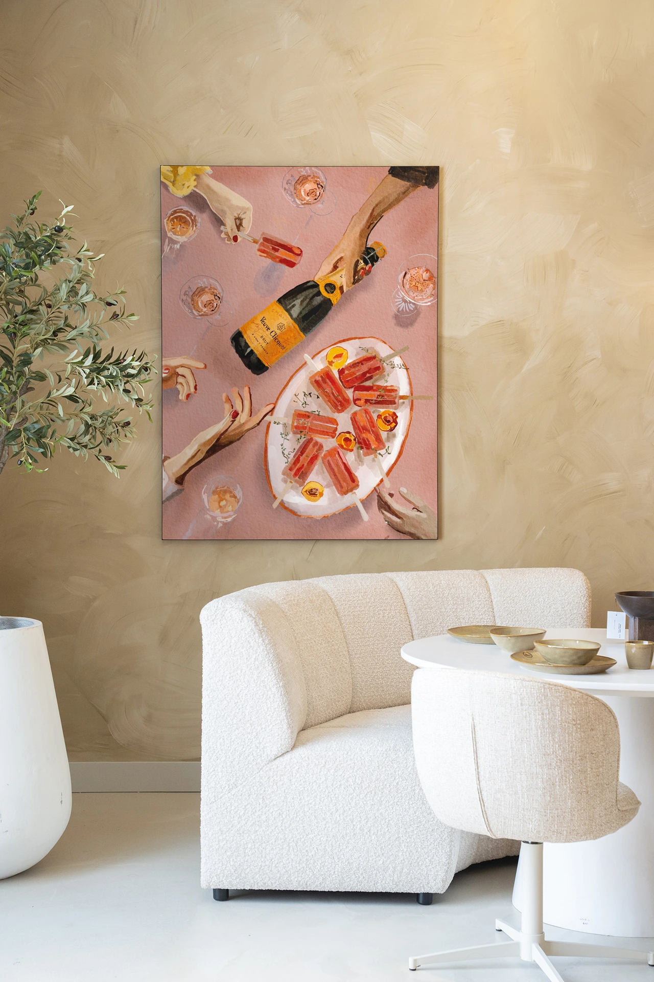 Wandkleed Champagne And Icecreams - Urban Cotton
