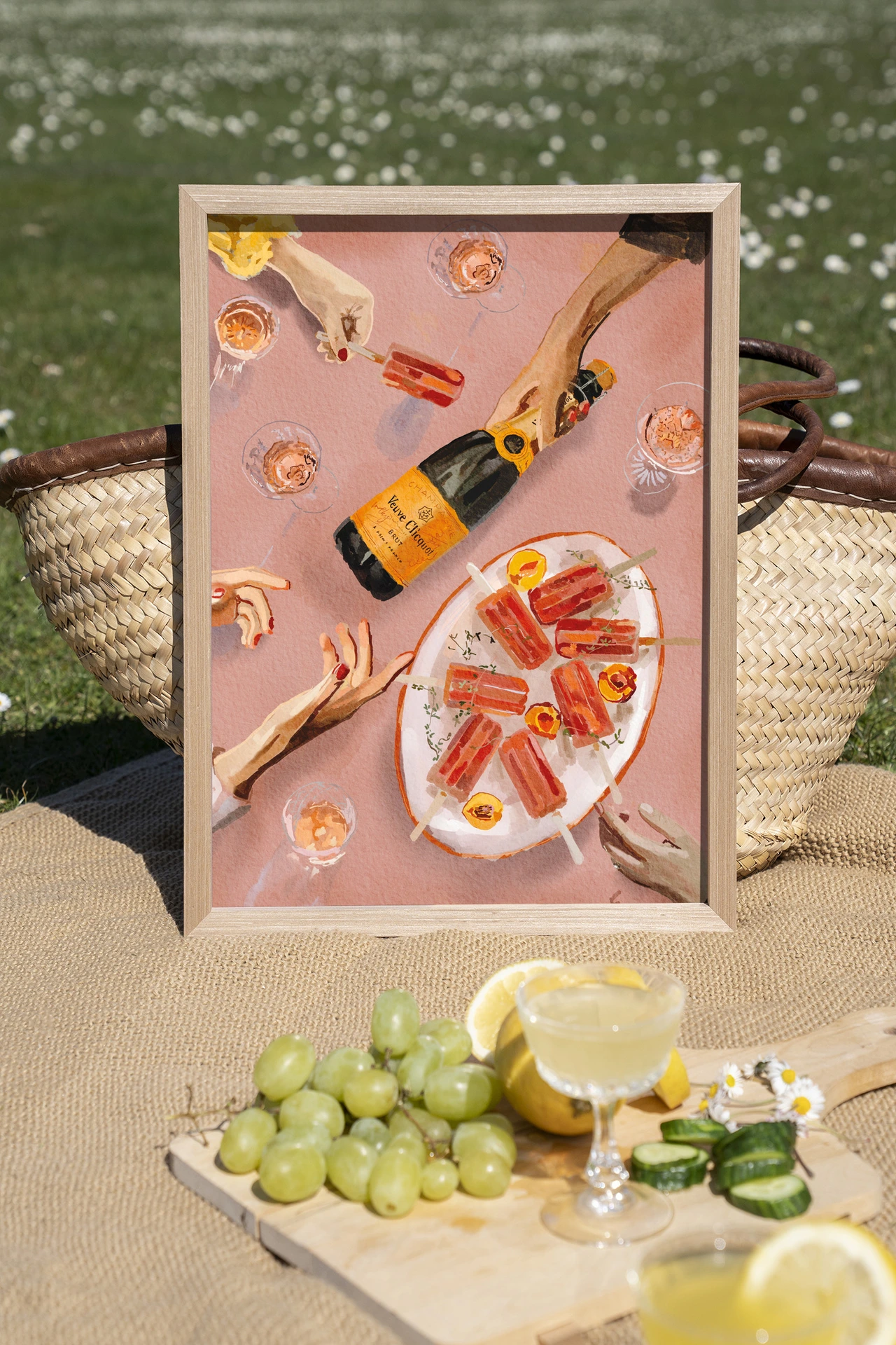 Wandkleed Champagne And Icecreams - Urban Cotton