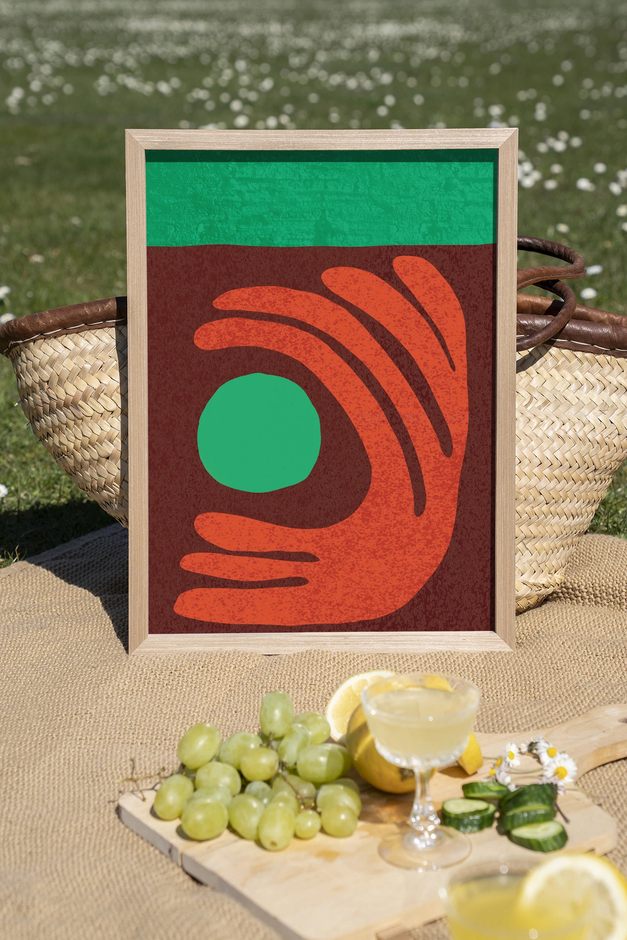 Wandkleed Elements Green - Urban Cotton