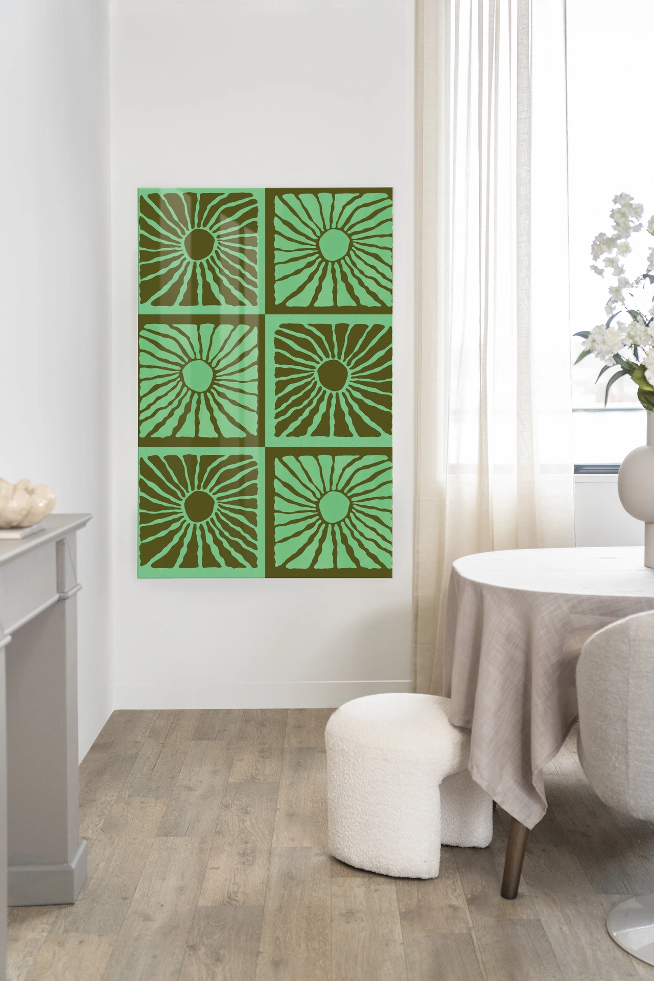 Wandkleed Suns In Green - Urban Cotton