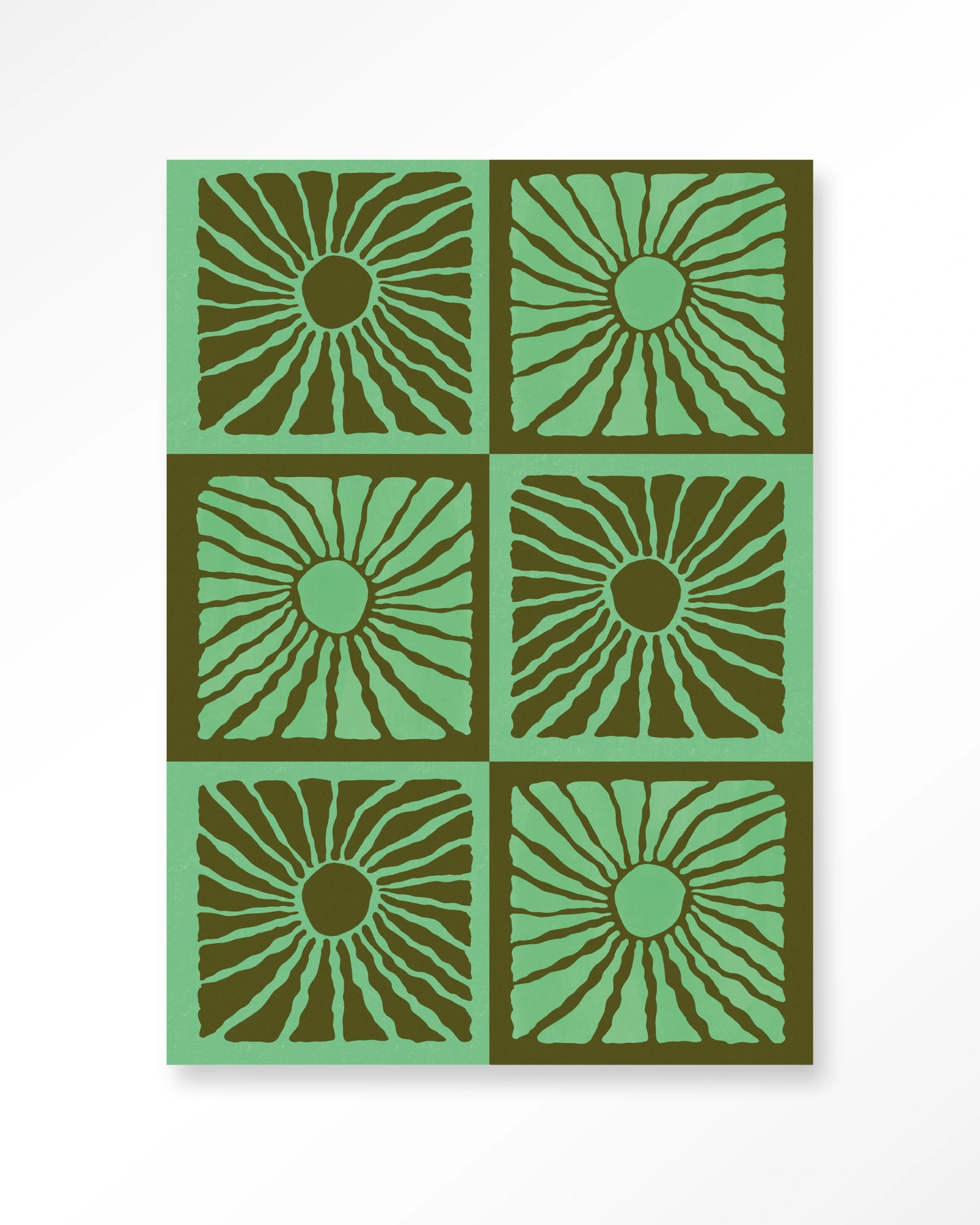 Wandkleed Suns In Green - Urban Cotton