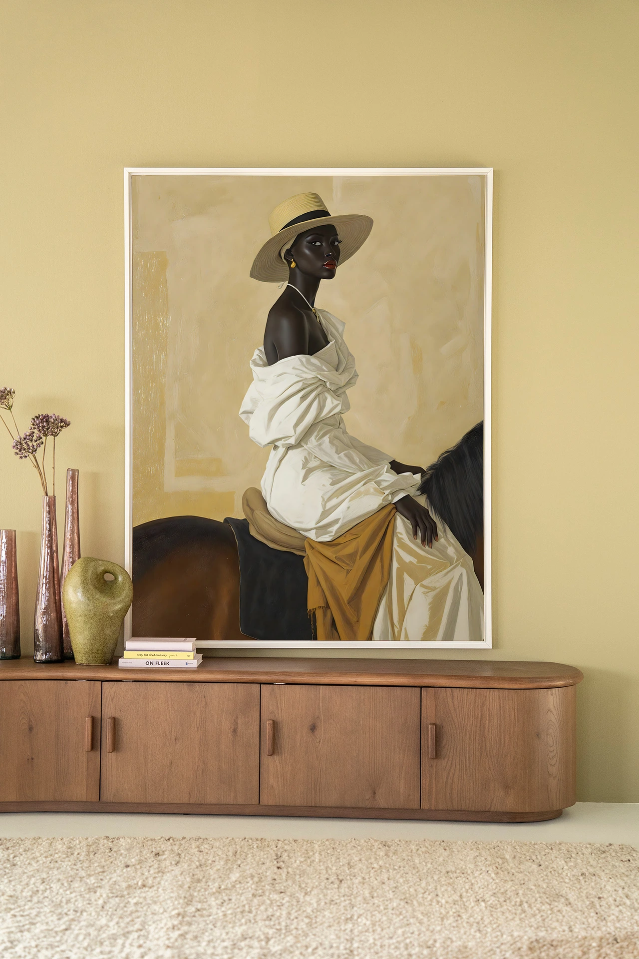 Wandkleed Horseriding Lady - Urban Cotton