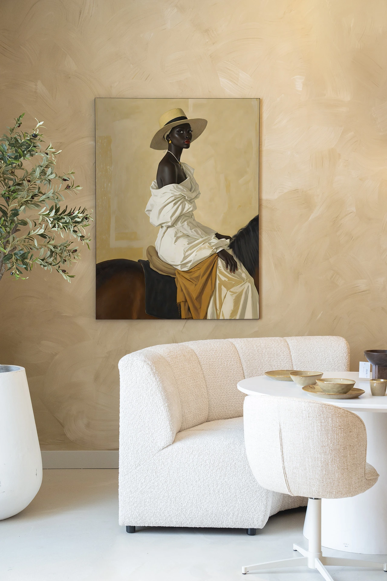 Wandkleed Horseriding Lady - Urban Cotton