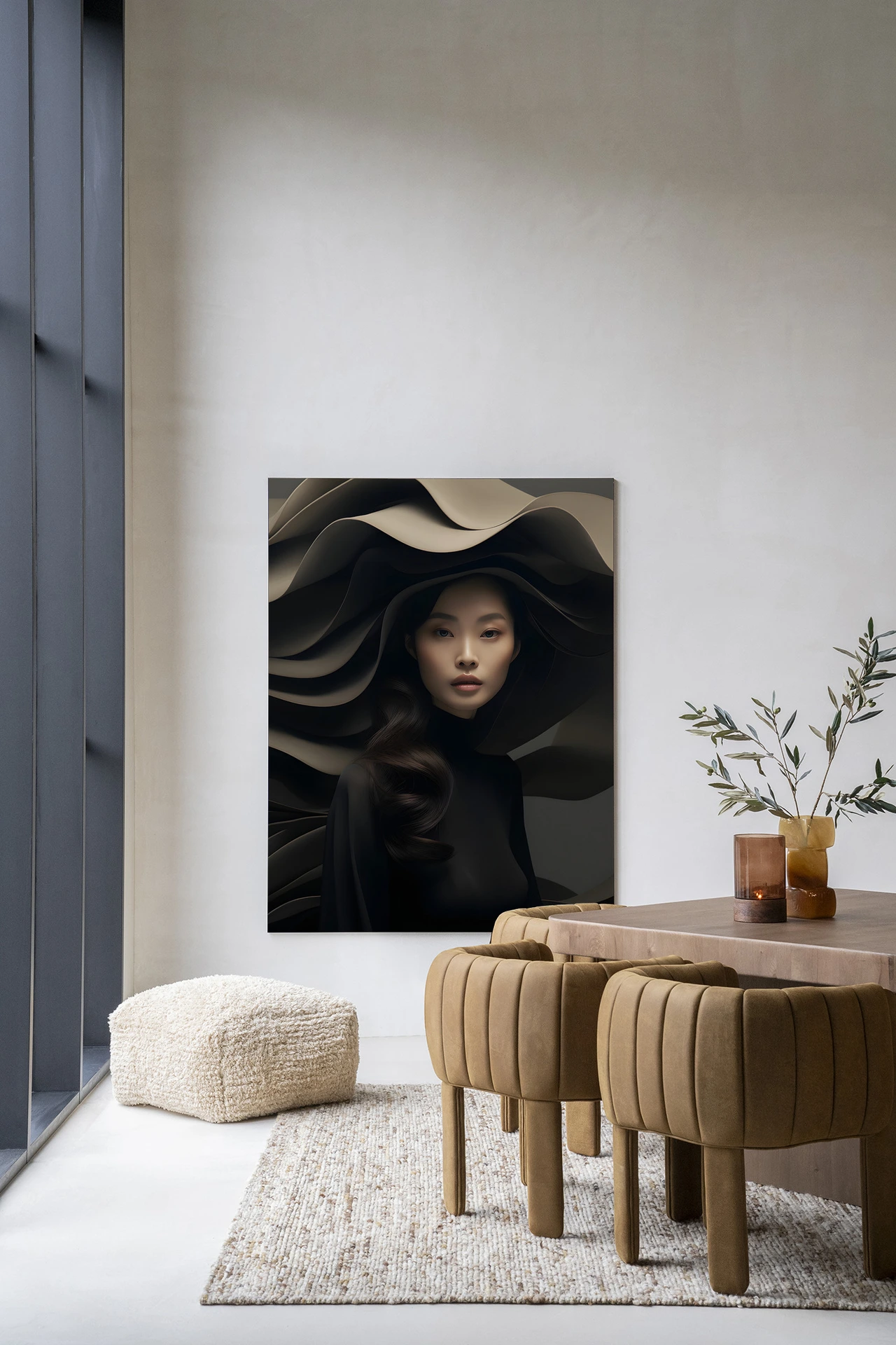 Wandkleed Dark Flow - Urban Cotton
