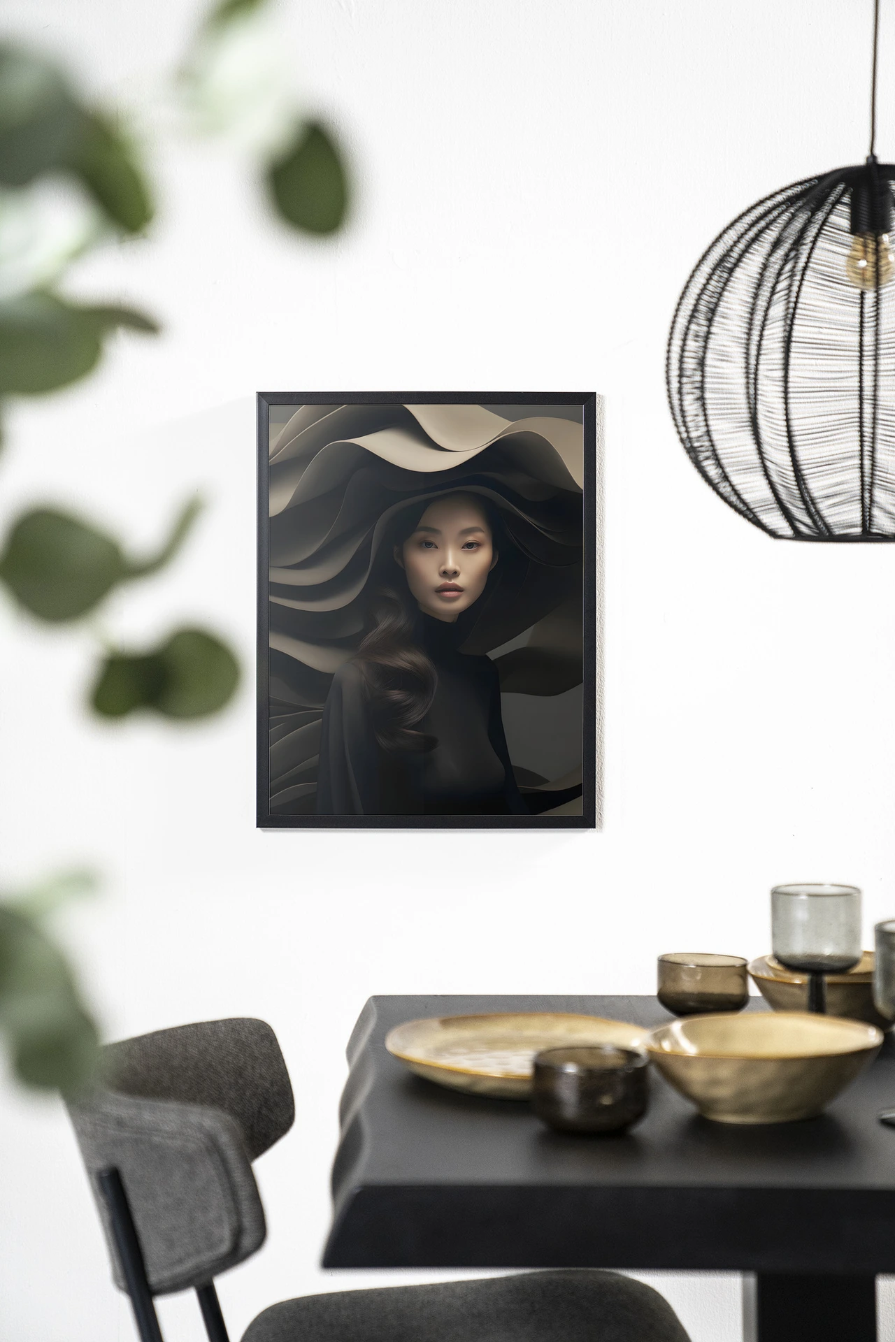 Wandkleed Dark Flow - Urban Cotton
