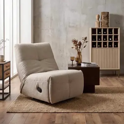 Relaxfauteuil Lazy | Taupe: Comfortabel en praktisch Wanneer je op zoek bent naar een fauteuil die niet alleen comfortab
