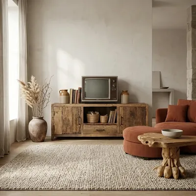 Uit voorraad leverbaar TV meubel Brent Stoer & Sfeervol Met een breedte van 160 cm biedt dit meubel de perfecte basis vo