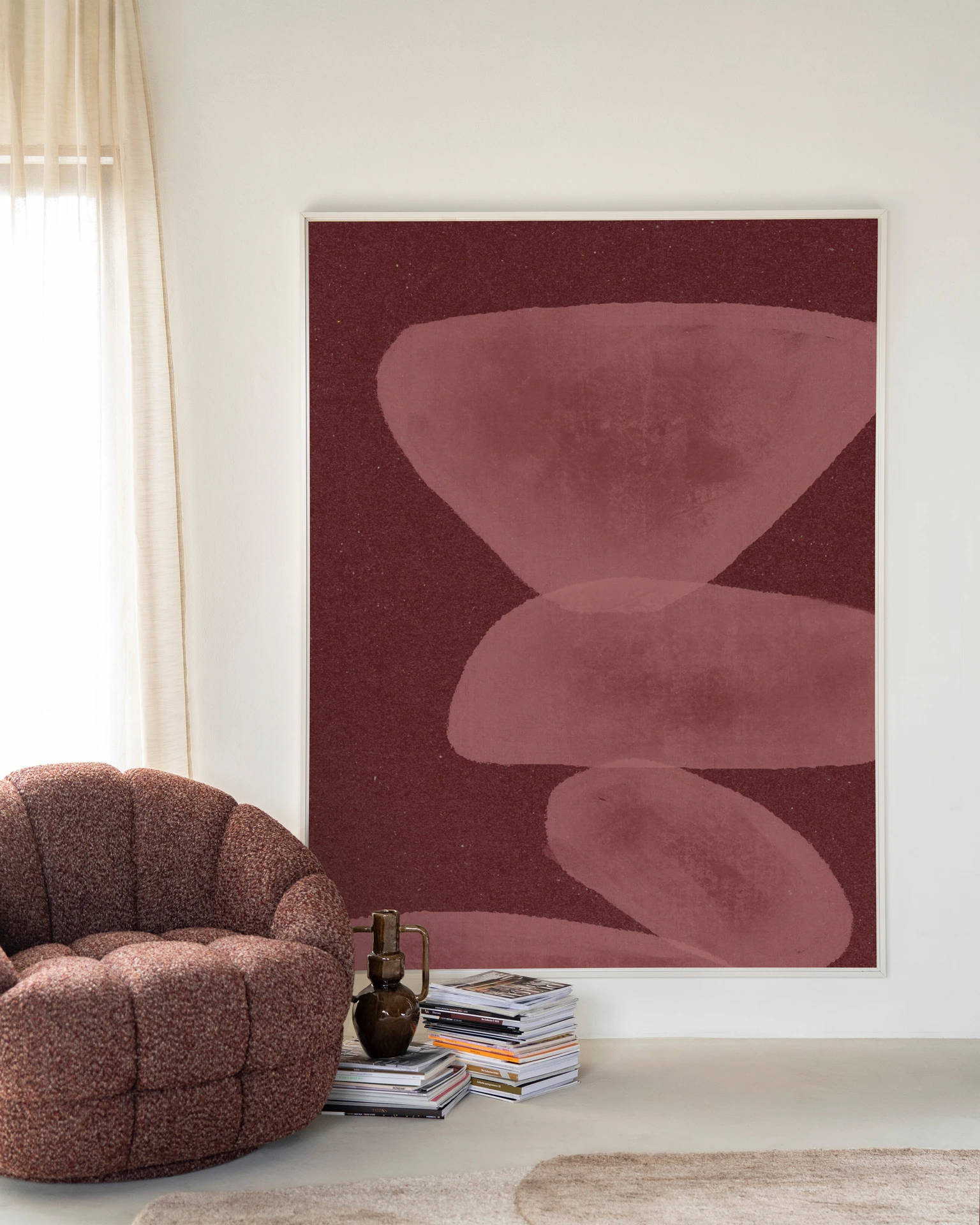 Wall Hanging Elementa Burgundy 1 - Urban Cotton