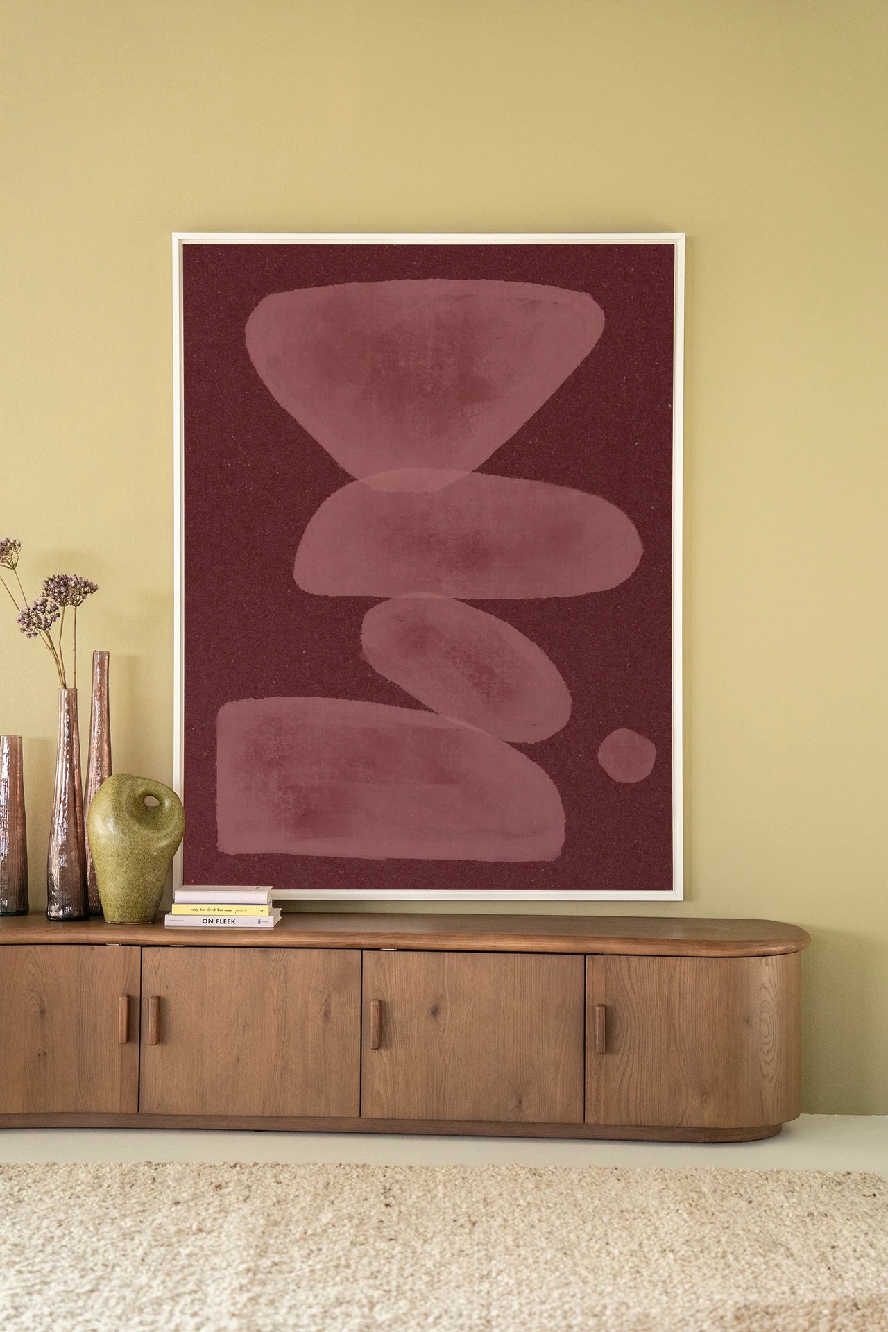 Wall Hanging Elementa Burgundy 1 - Urban Cotton