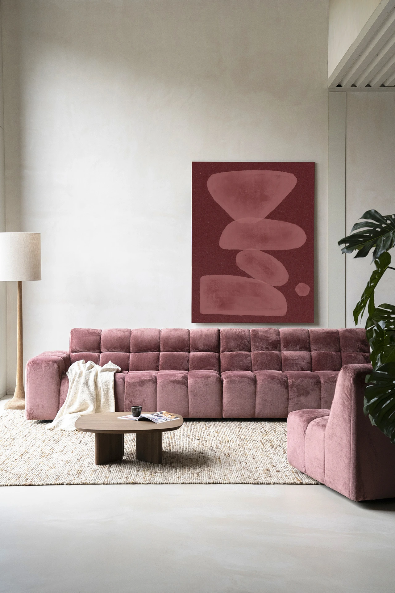 Wall Hanging Elementa Burgundy 1 - Urban Cotton