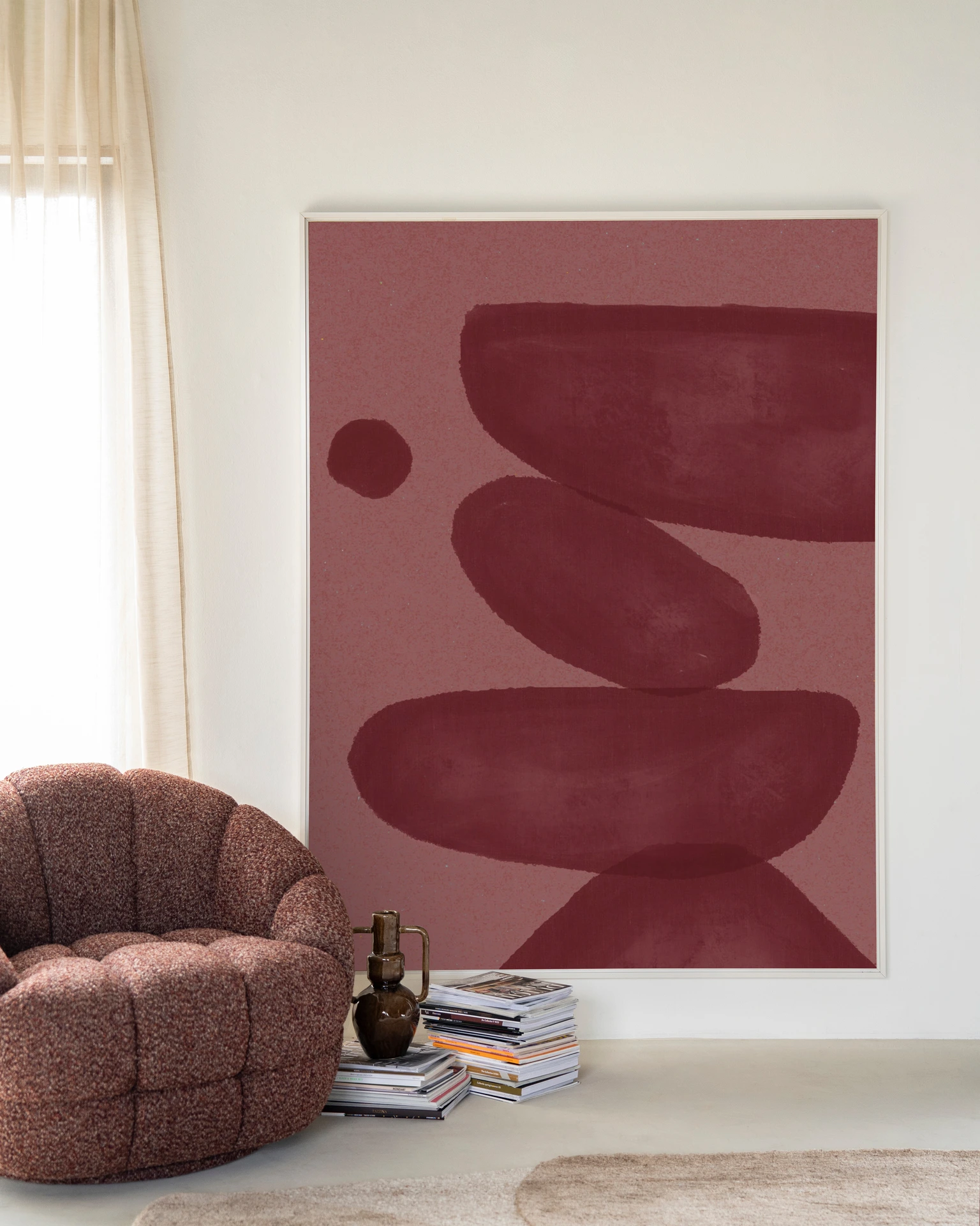 Wall Hanging Elementa Burgundy 2 - Urban Cotton