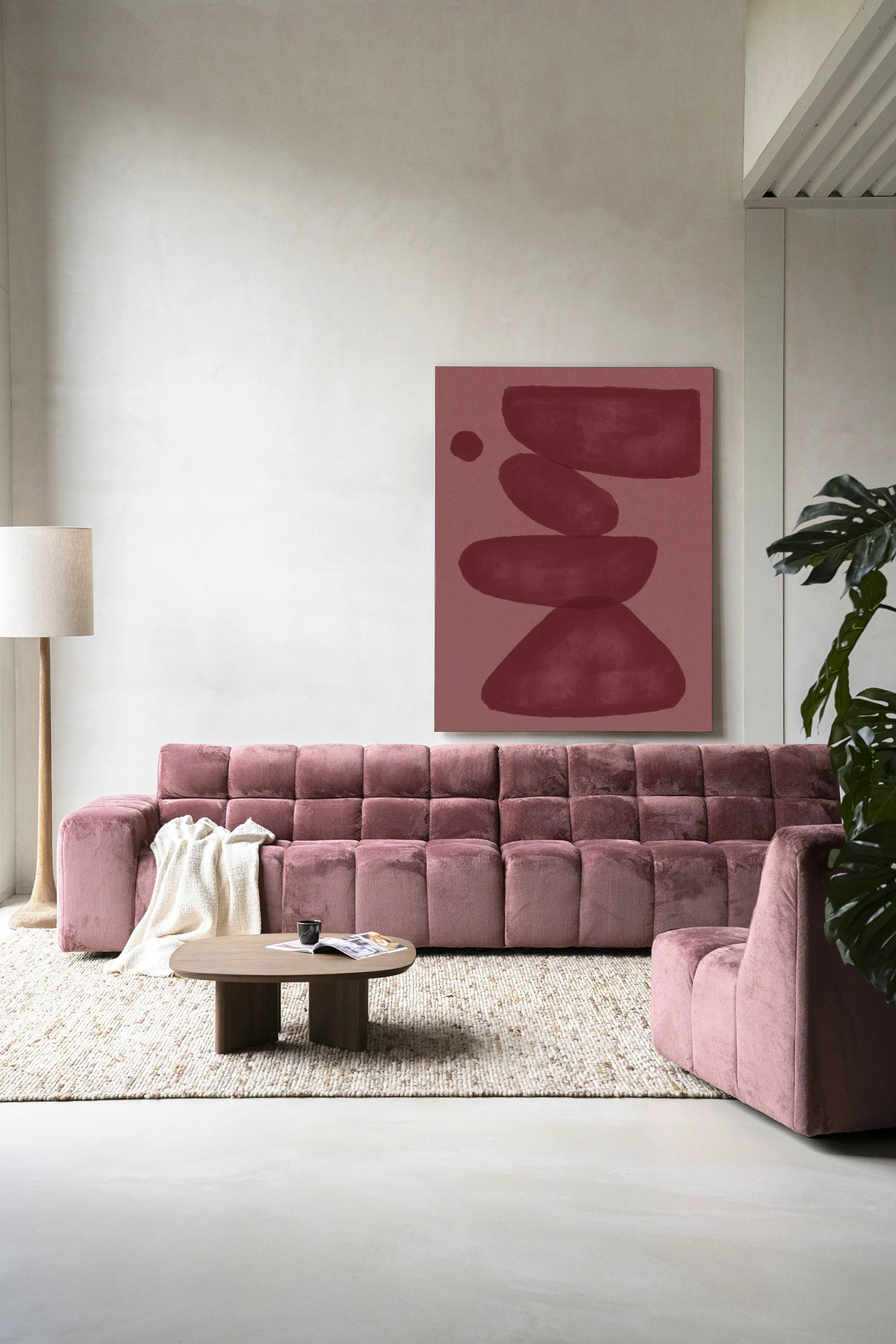 Wall Hanging Elementa Burgundy 2 - Urban Cotton
