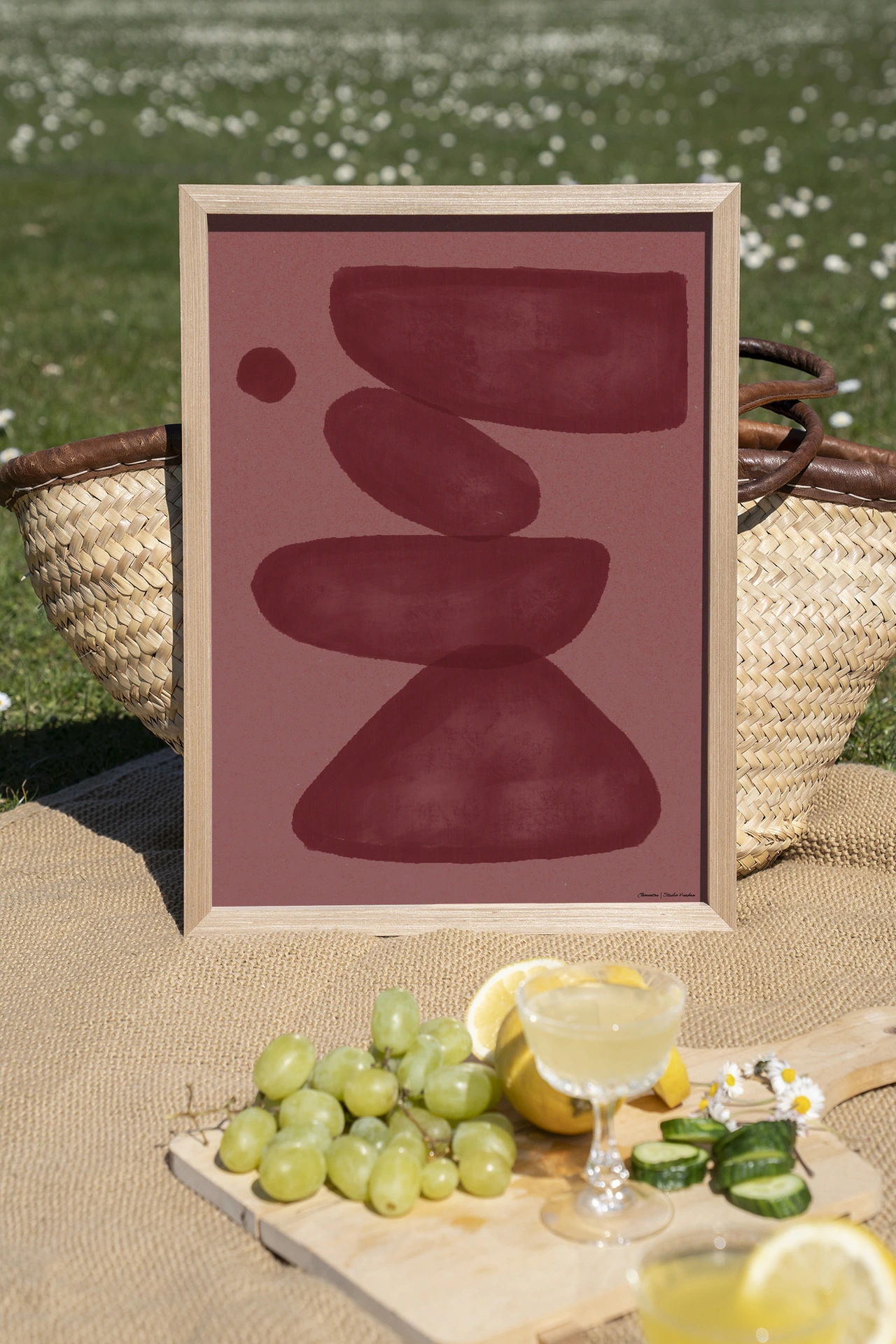 Wall Hanging Elementa Burgundy 2 - Urban Cotton