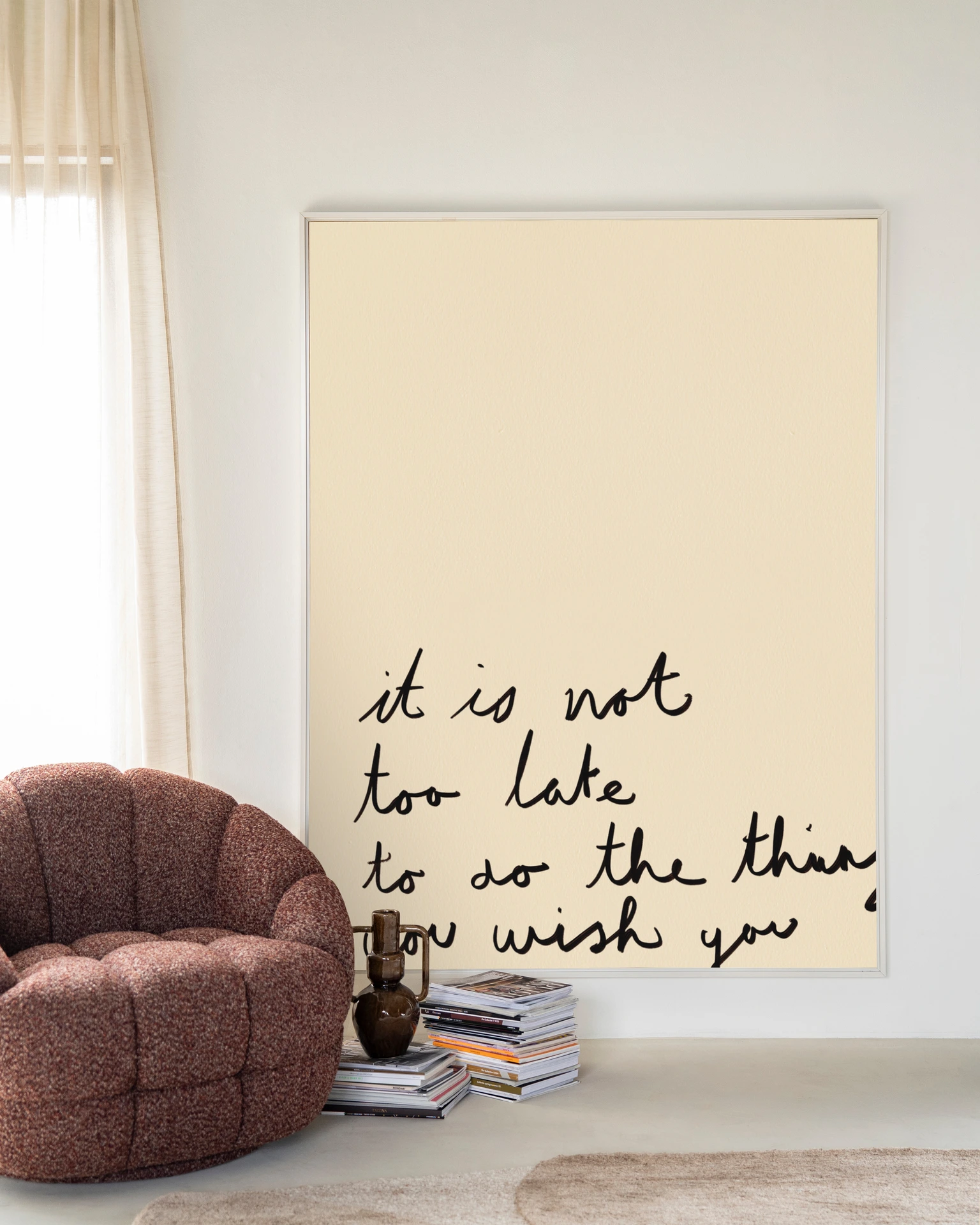 Wall Hanging Not Too Late - Urban Cotton