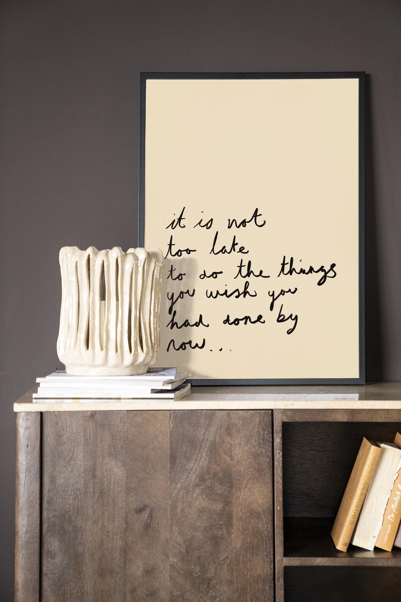 Wall Hanging Not Too Late - Urban Cotton