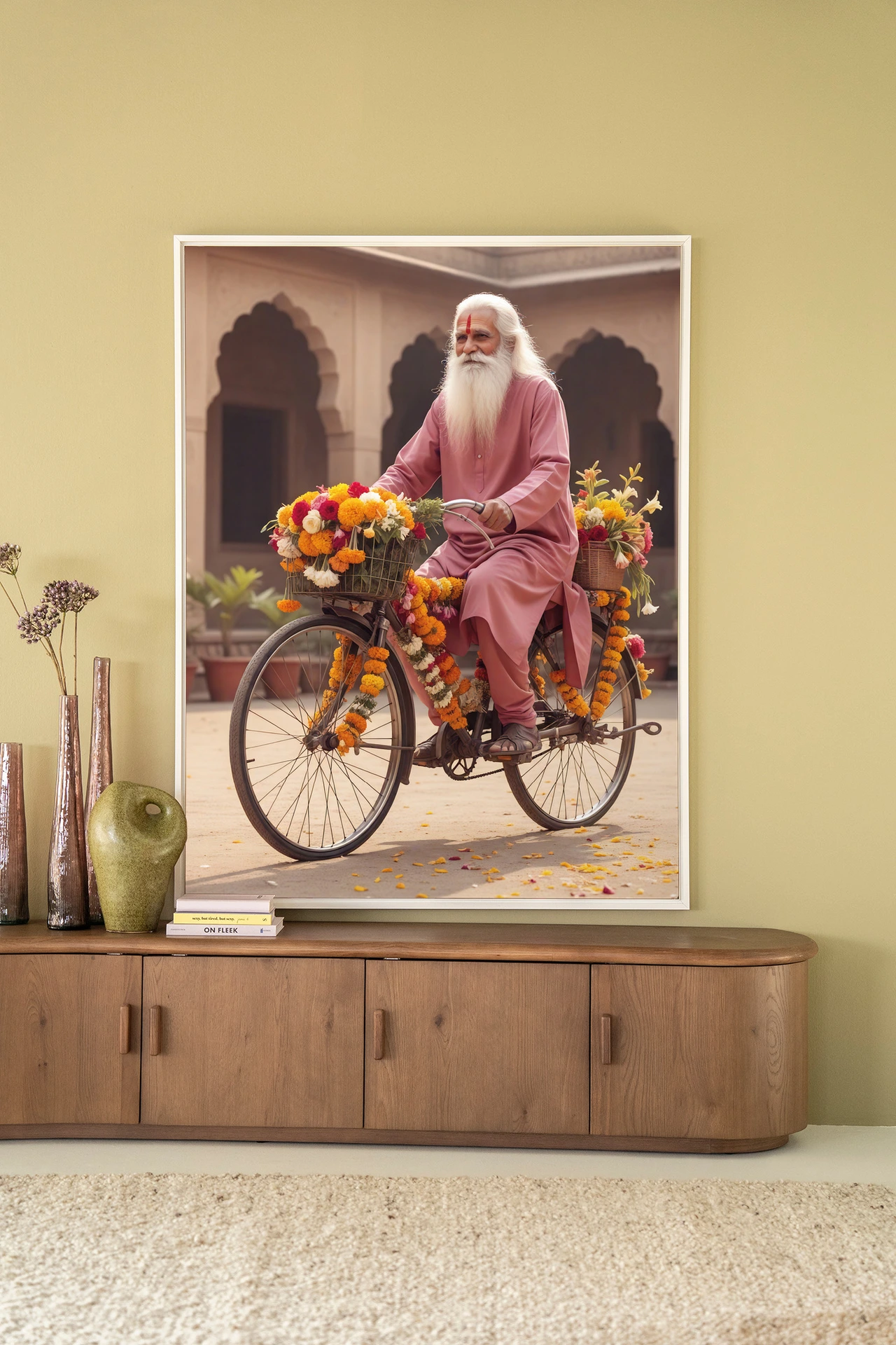 Wall Hanging Flower Bike - Urban Cotton
