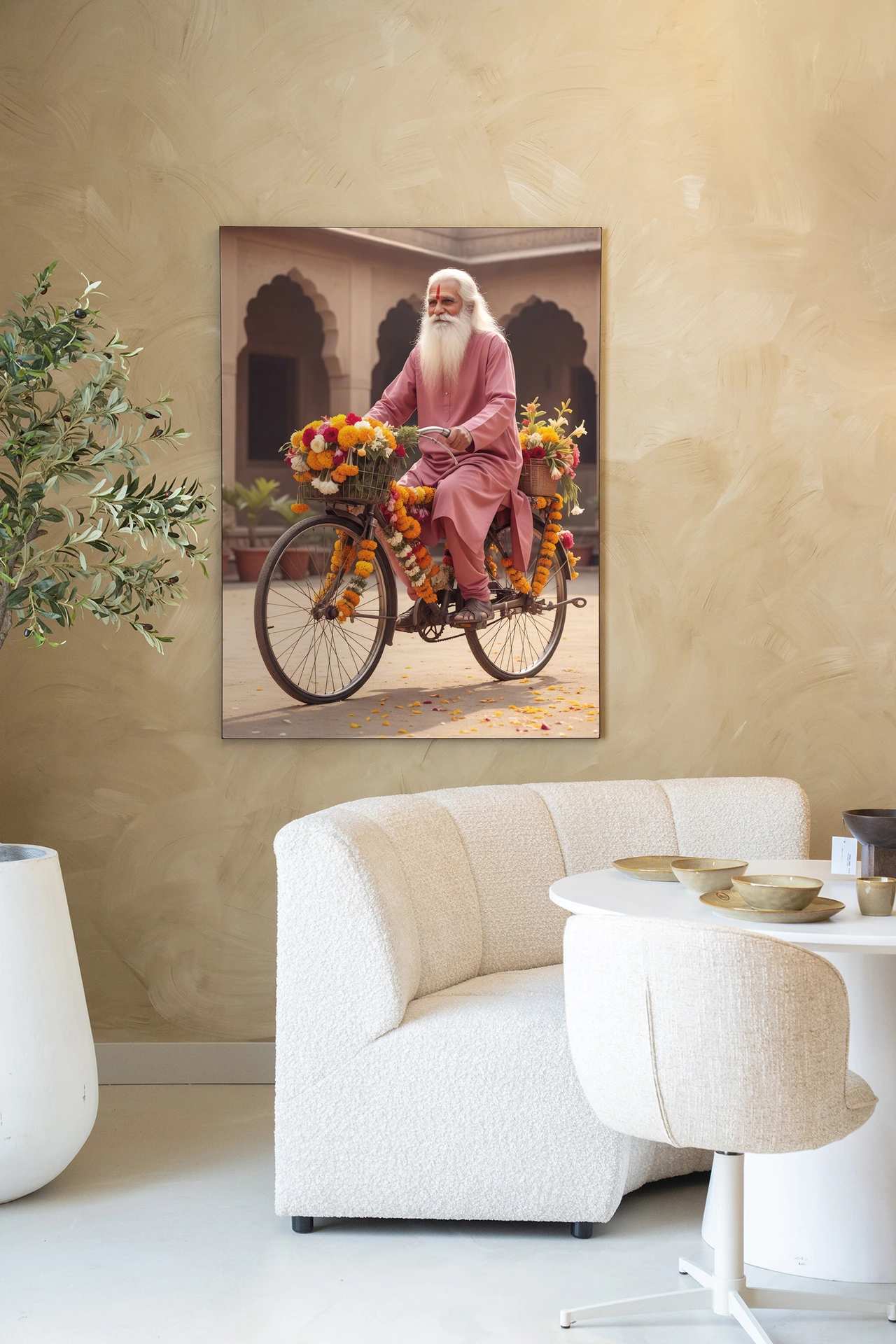 Wall Hanging Flower Bike - Urban Cotton