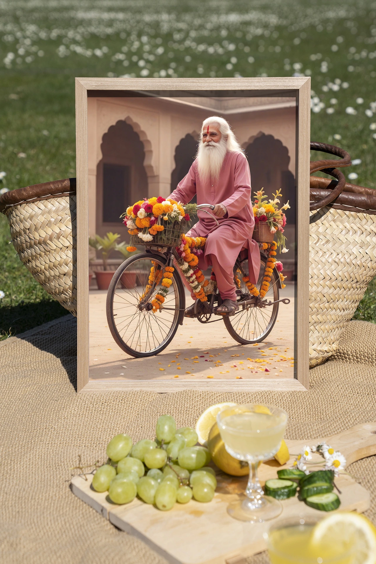 Wall Hanging Flower Bike - Urban Cotton