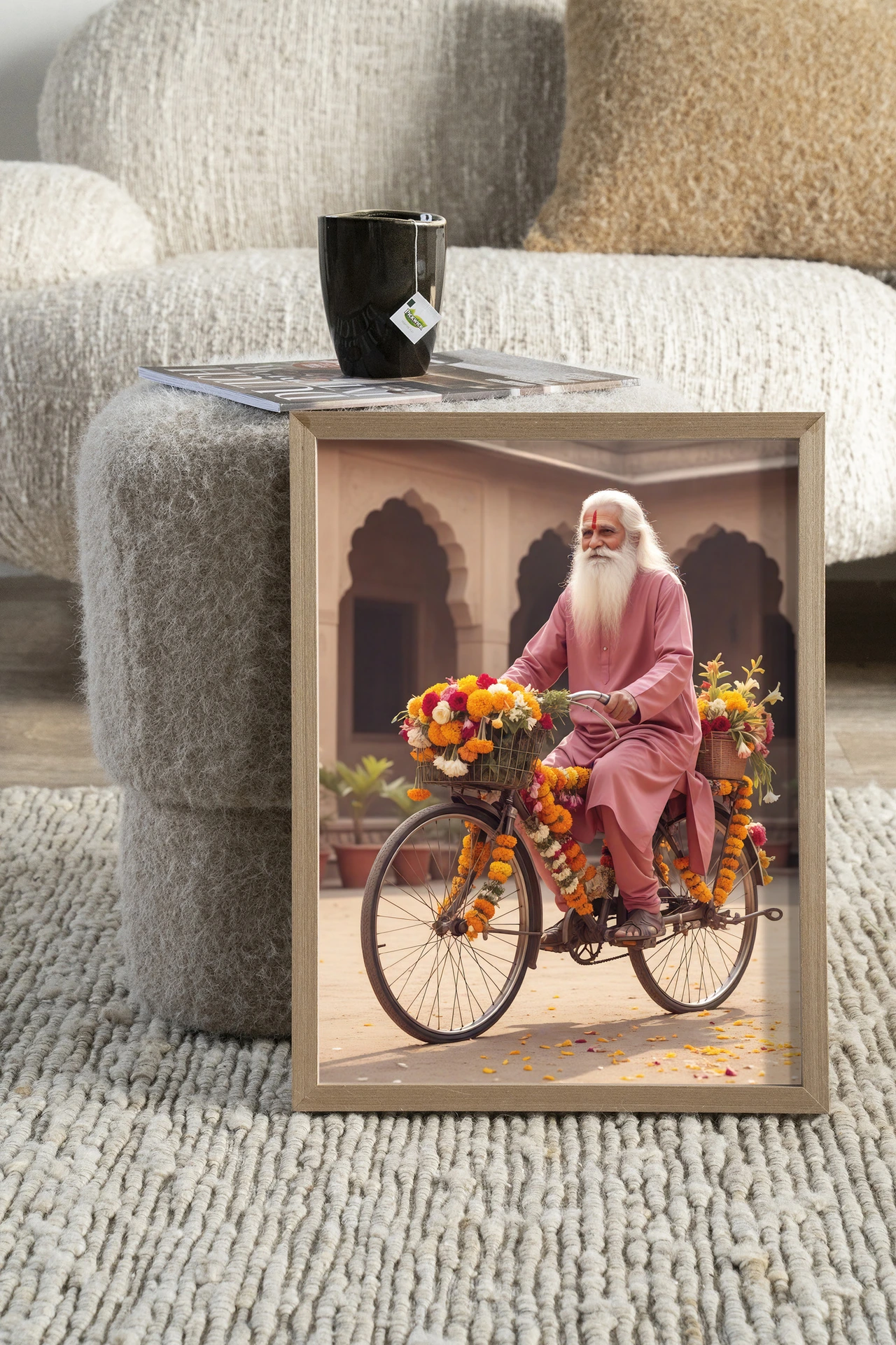 Wall Hanging Flower Bike - Urban Cotton