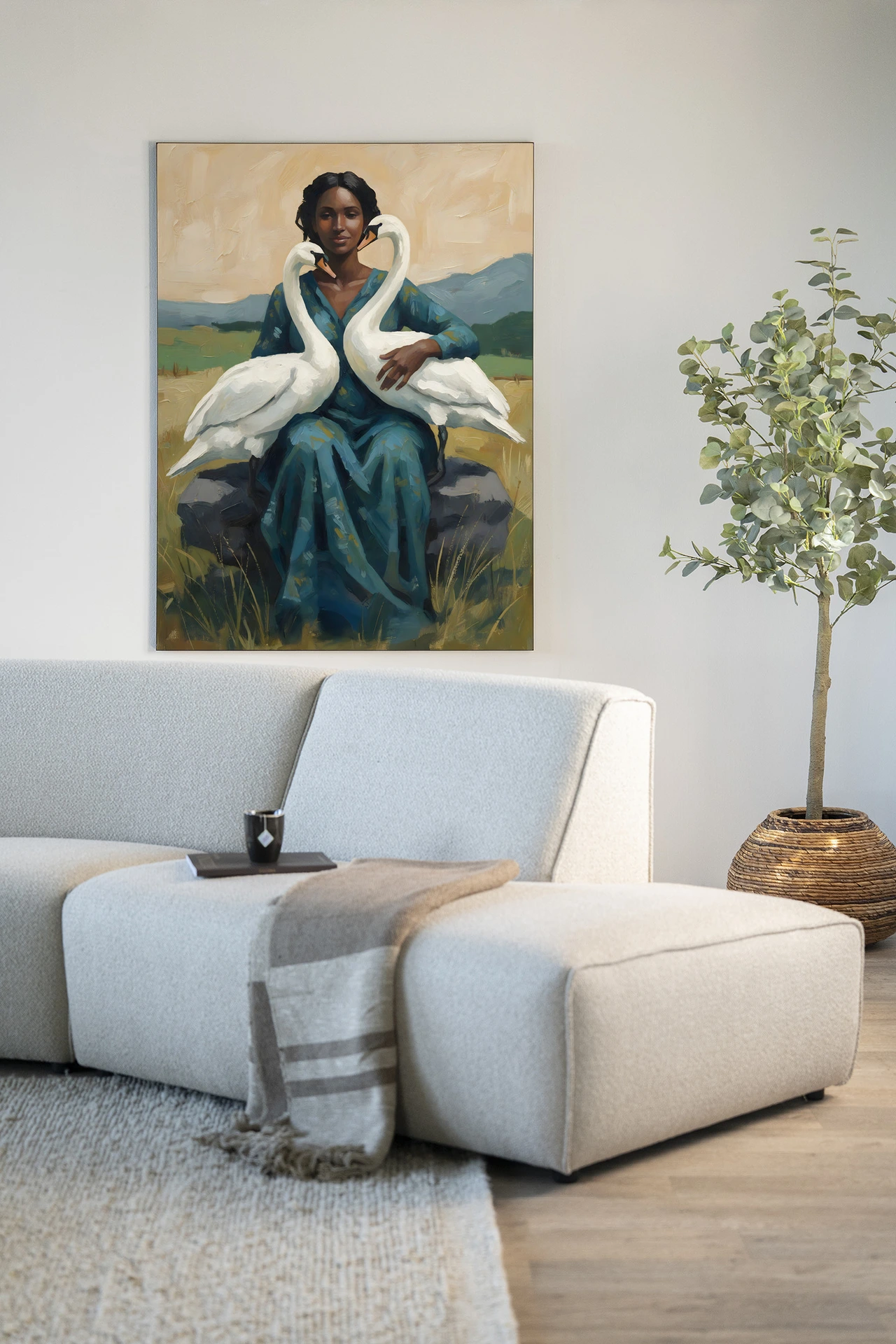 Wall Hanging Swan Mother - Urban Cotton