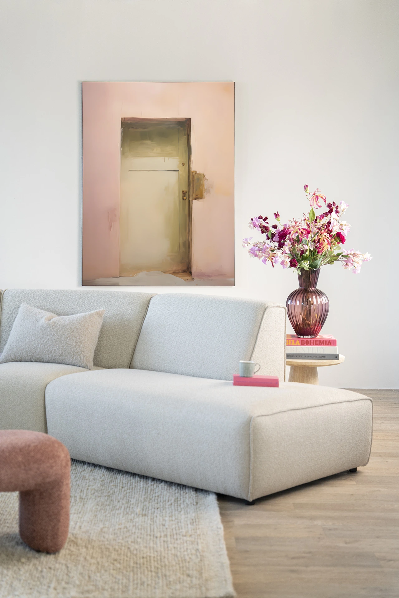 Wall Hanging Pink Door - Urban Cotton