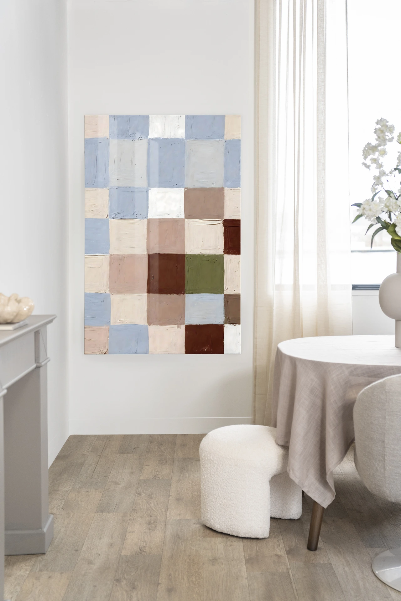 Blue Blocks Wall Hanging, Urban Cotton