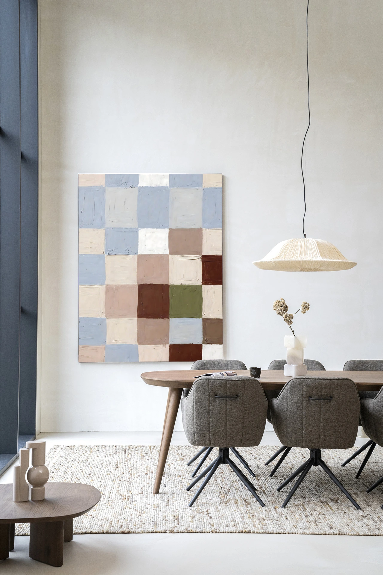 Blue Blocks Wall Hanging, Urban Cotton