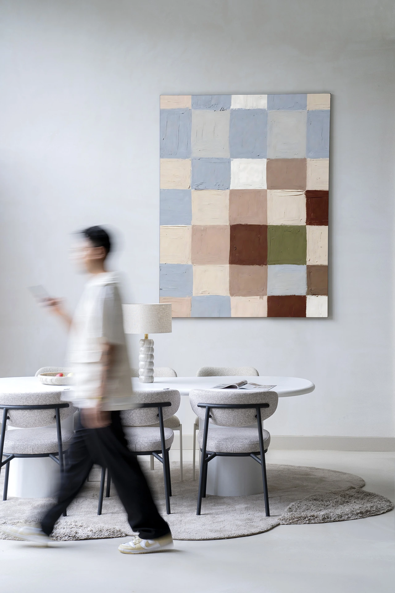 Blue Blocks Wall Hanging, Urban Cotton