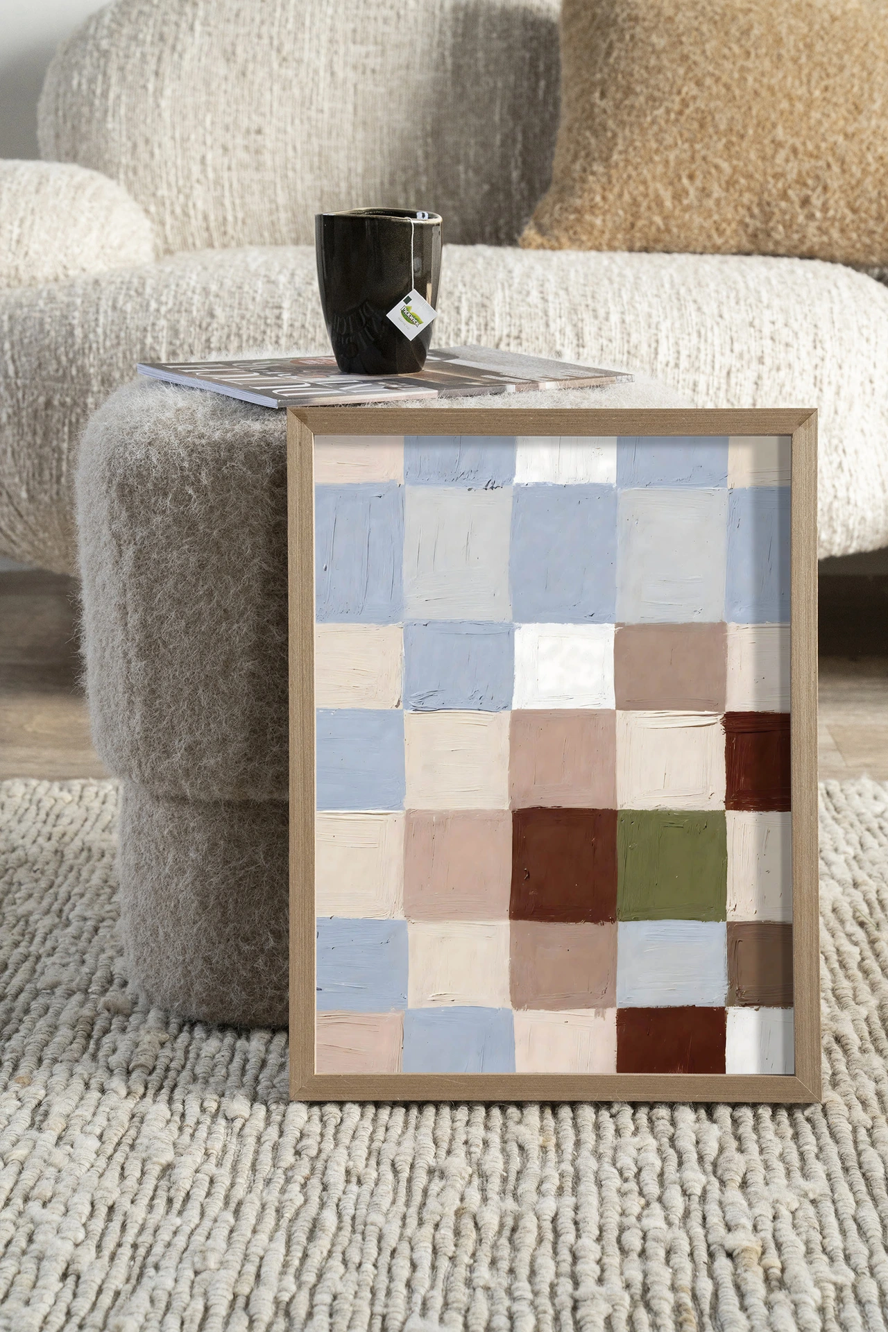 Blue Blocks Wall Hanging, Urban Cotton