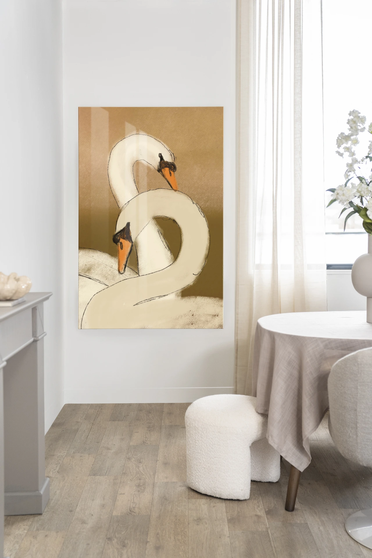 Wall Hanging Swan Lake Green - Urban Cotton