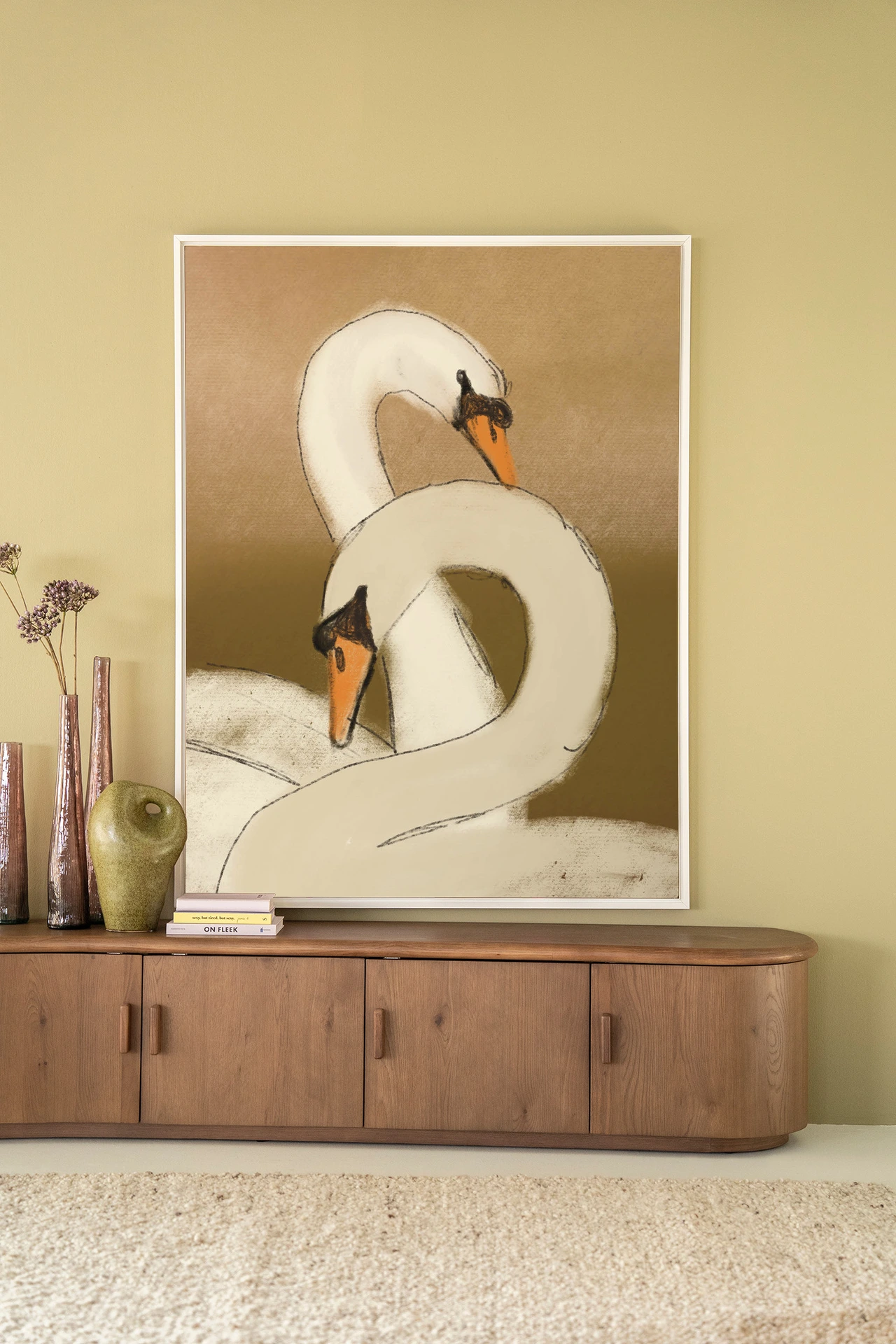 Wall Hanging Swan Lake Green - Urban Cotton