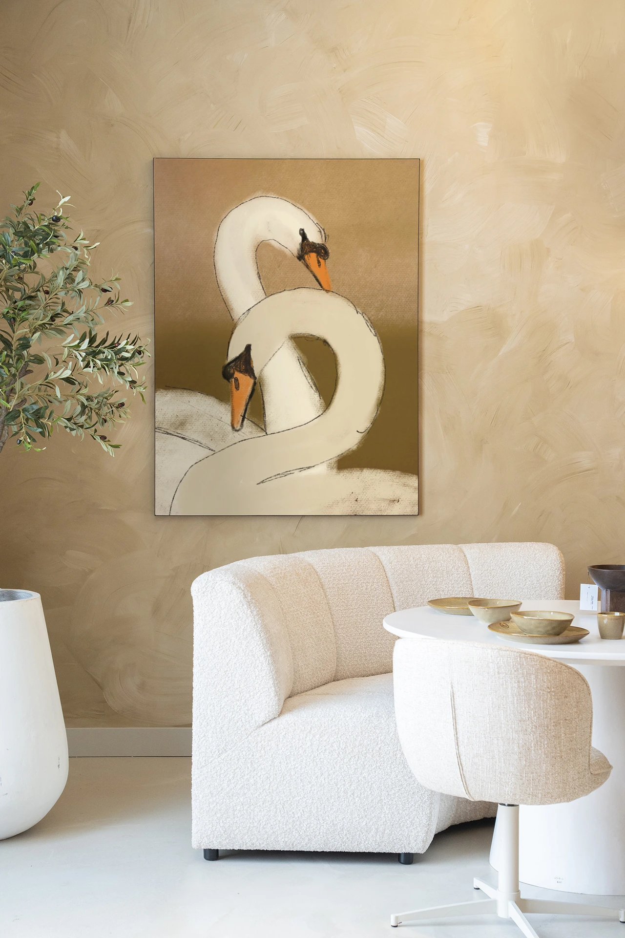 Wall Hanging Swan Lake Green - Urban Cotton
