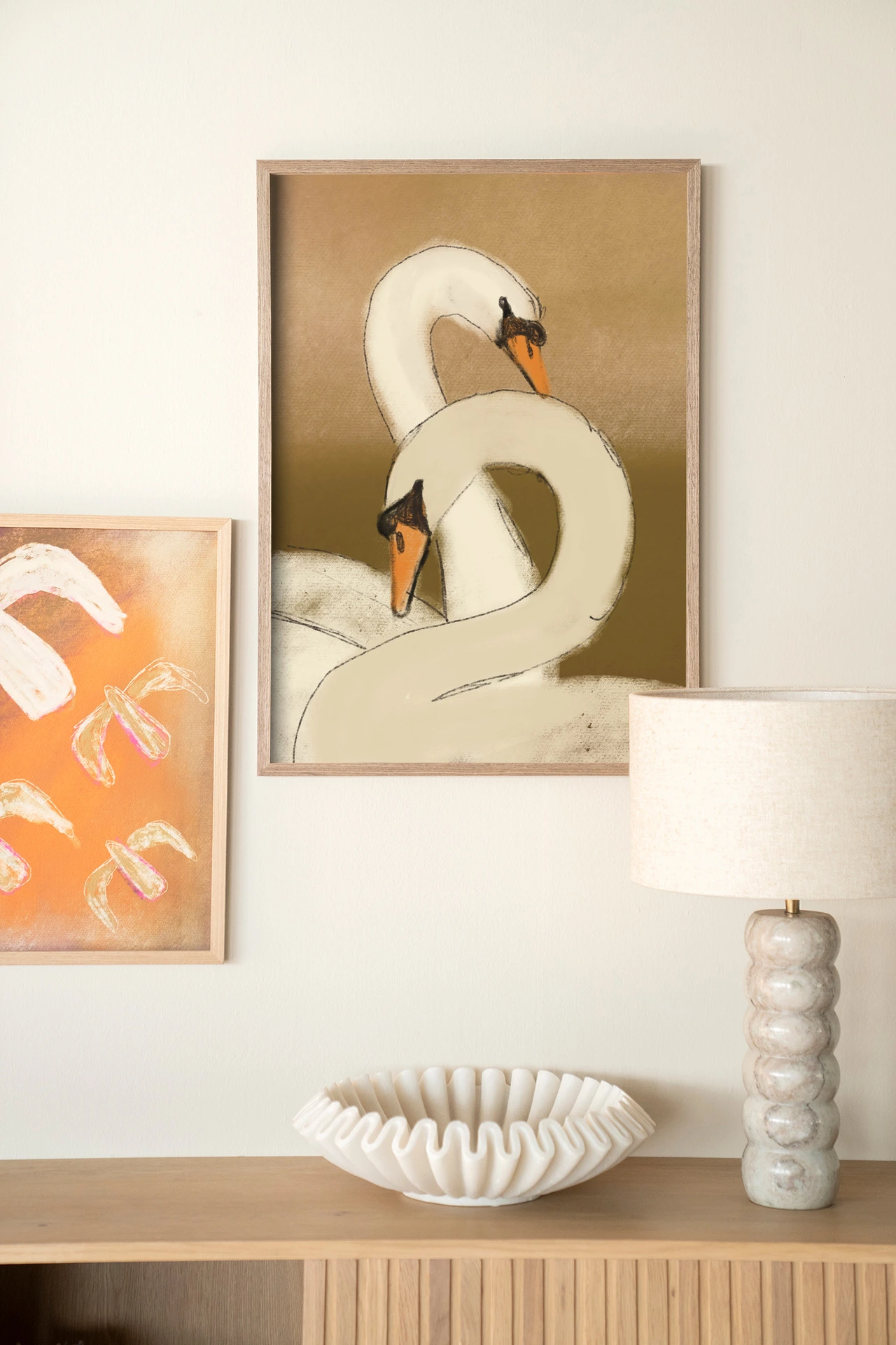 Wall Hanging Swan Lake Green - Urban Cotton