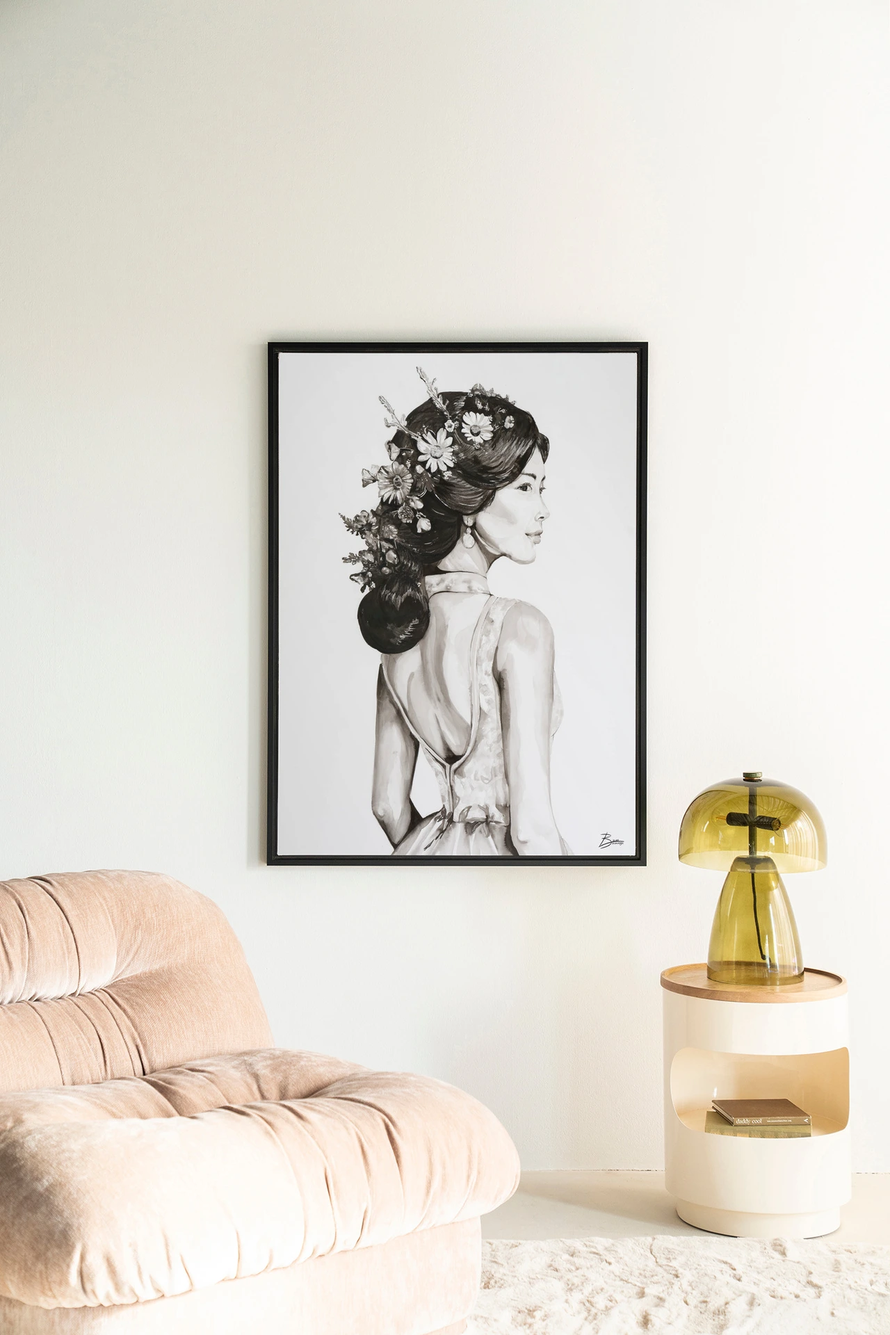 Wall Hanging Lady With Blossom - Urban Cotton