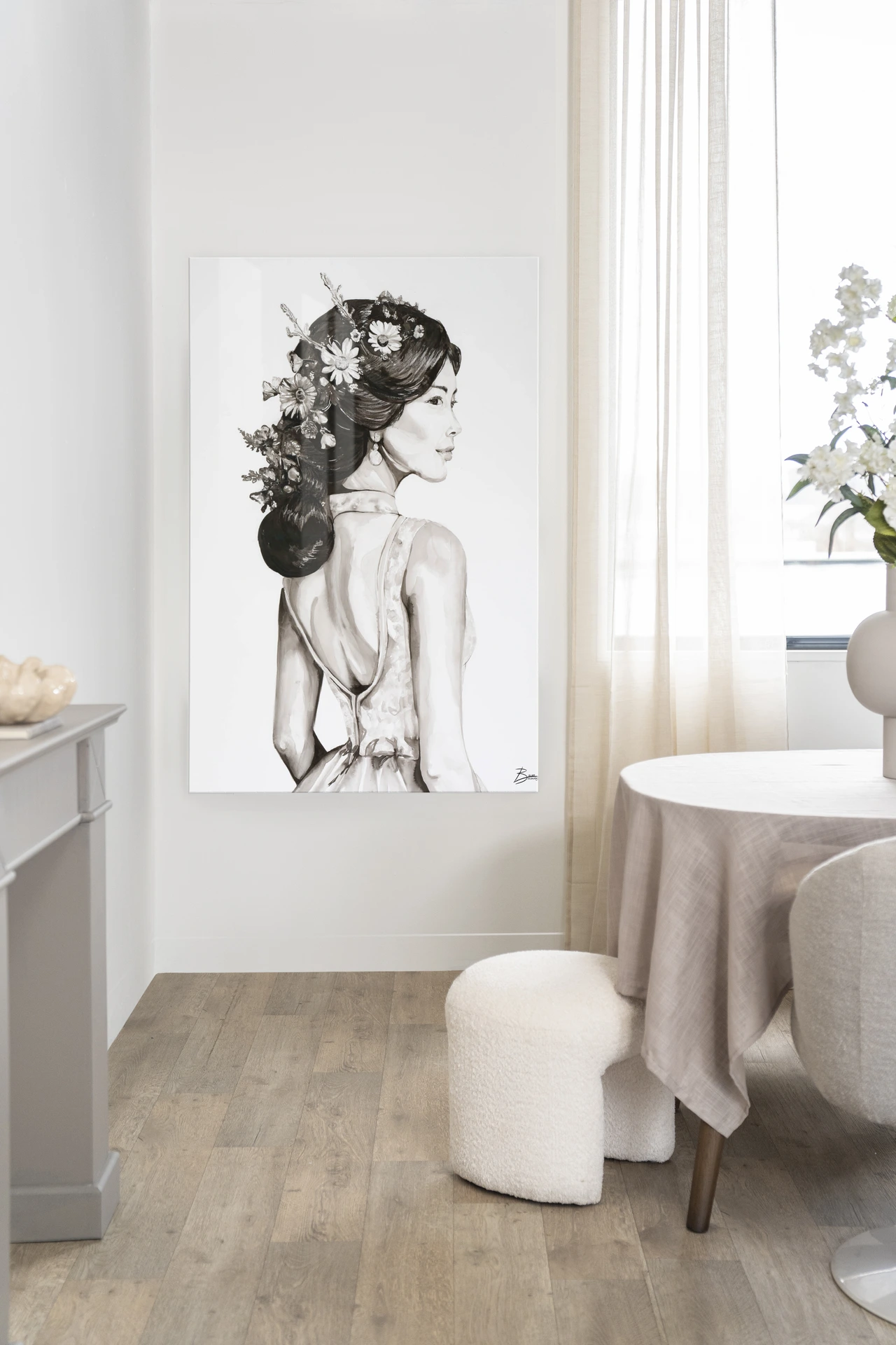 Wall Hanging Lady With Blossom - Urban Cotton