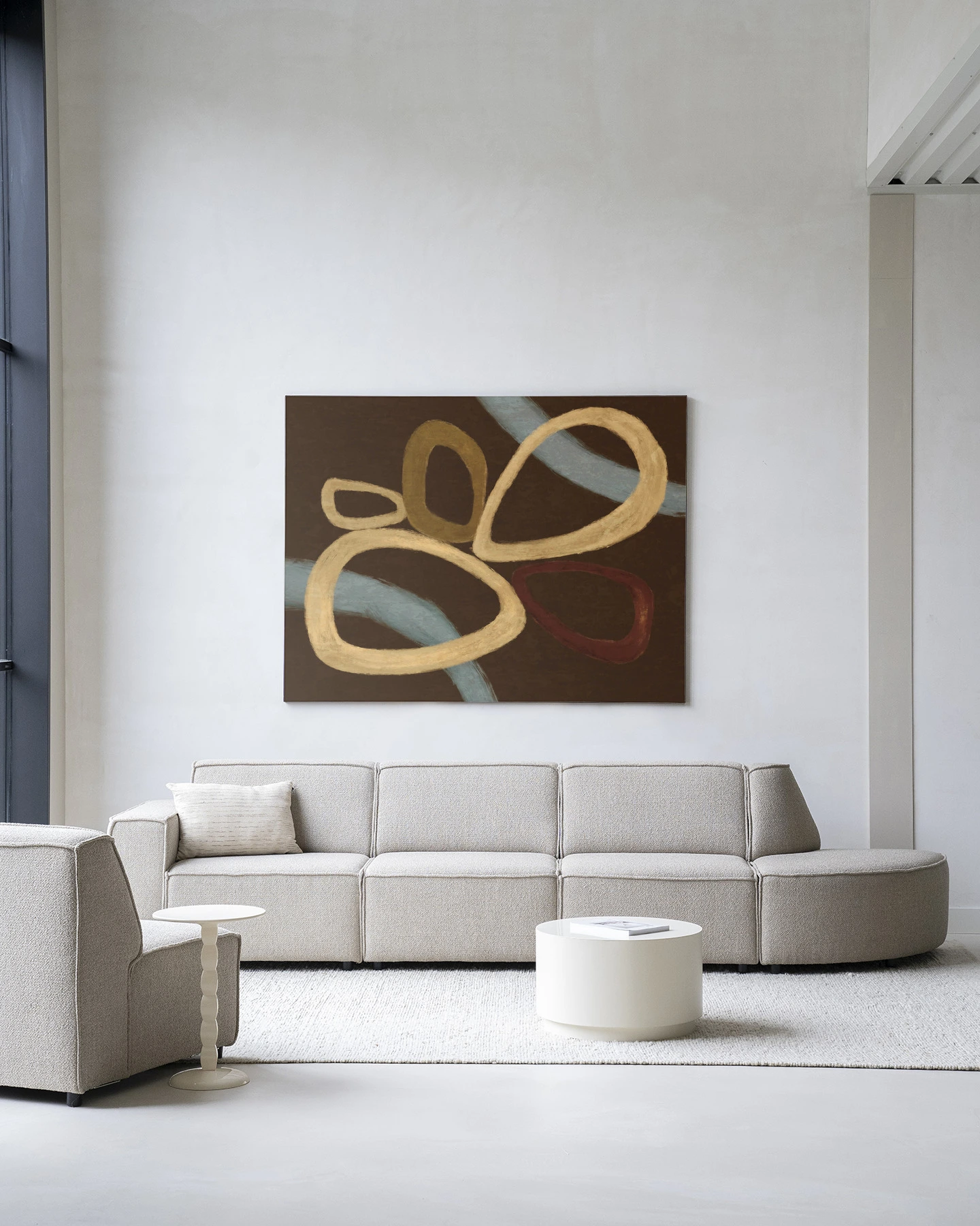 Wall Hanging Ring Of Abstraction Brown - Urban Cotton