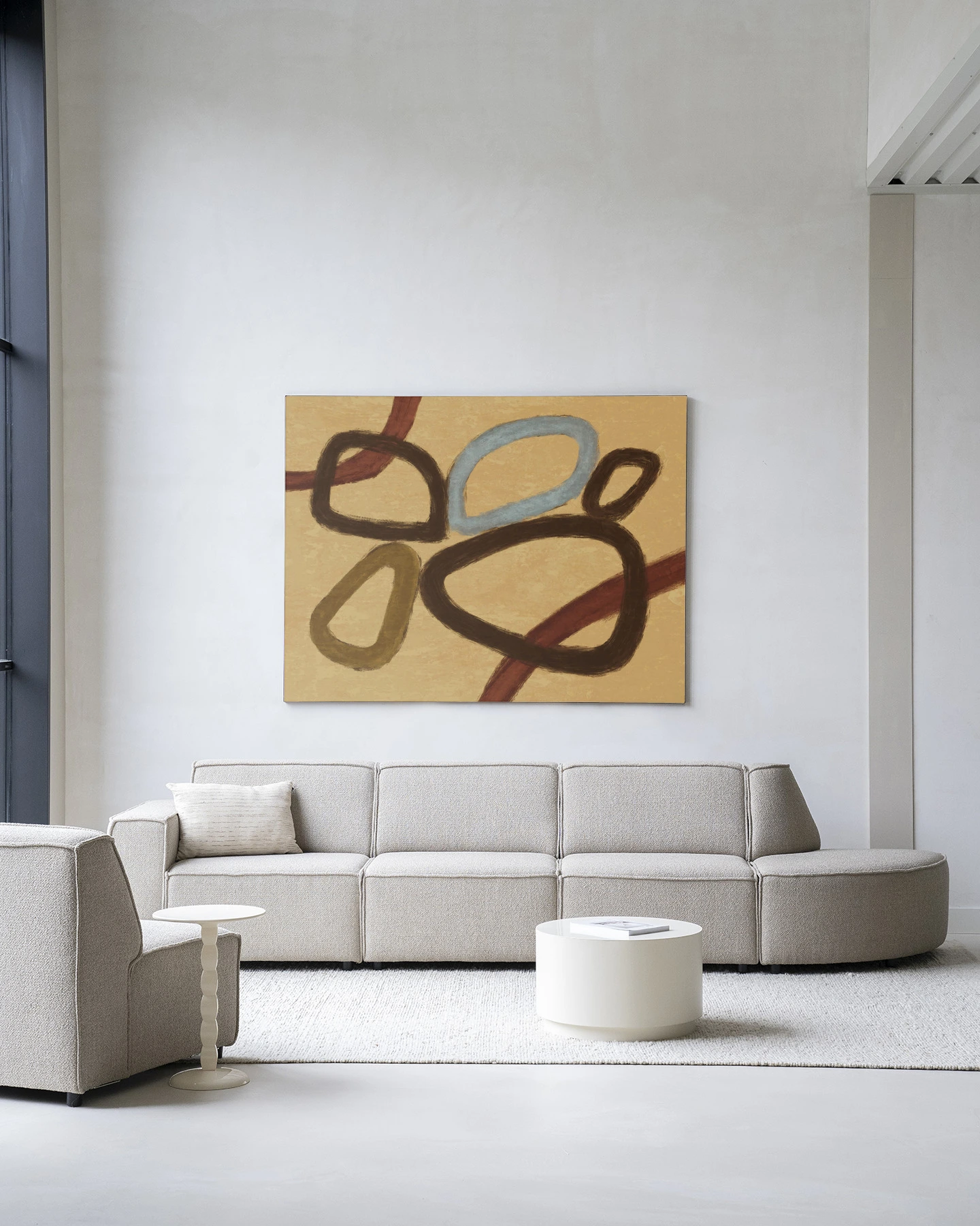 Wall Hanging Ring Of Abstraction Yellow - Urban Cotton