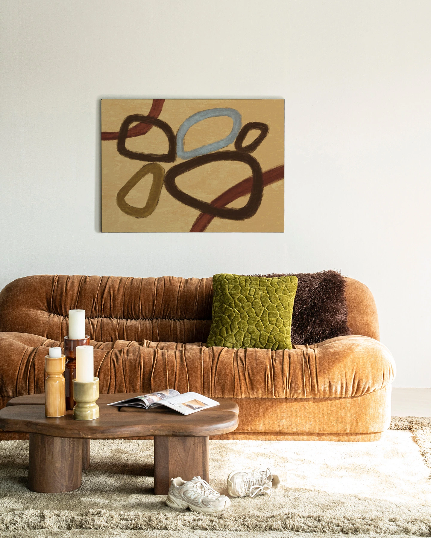 Wall Hanging Ring Of Abstraction Yellow - Urban Cotton
