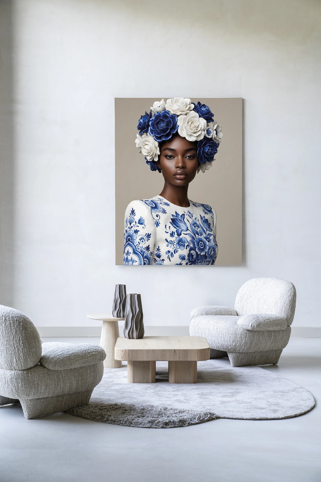 Blue Duchess Wall Hanging, Urban Cotton