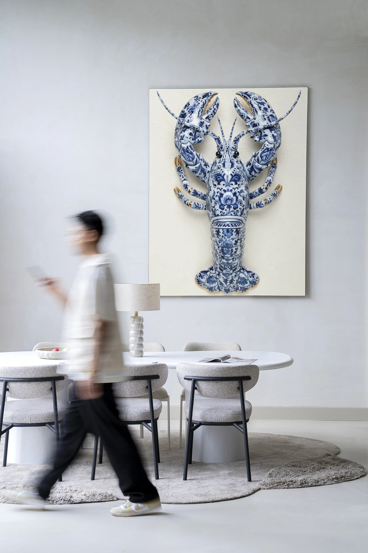 Wandkleed Blue Lobster - Urban Cotton