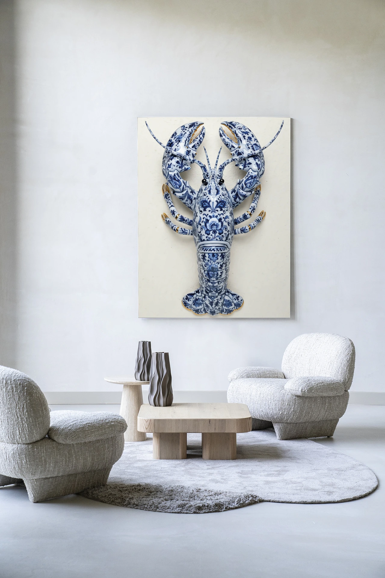 Wandkleed Blue Lobster - Urban Cotton