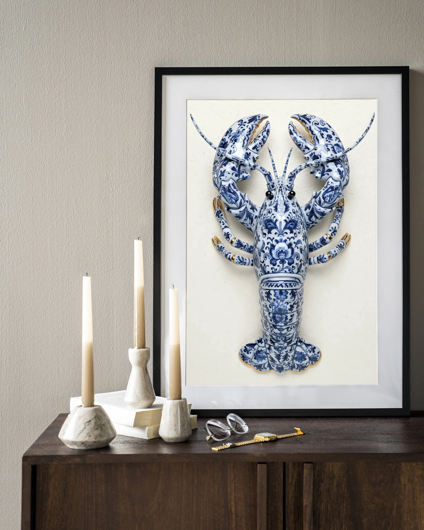 Wandkleed Blue Lobster - Urban Cotton